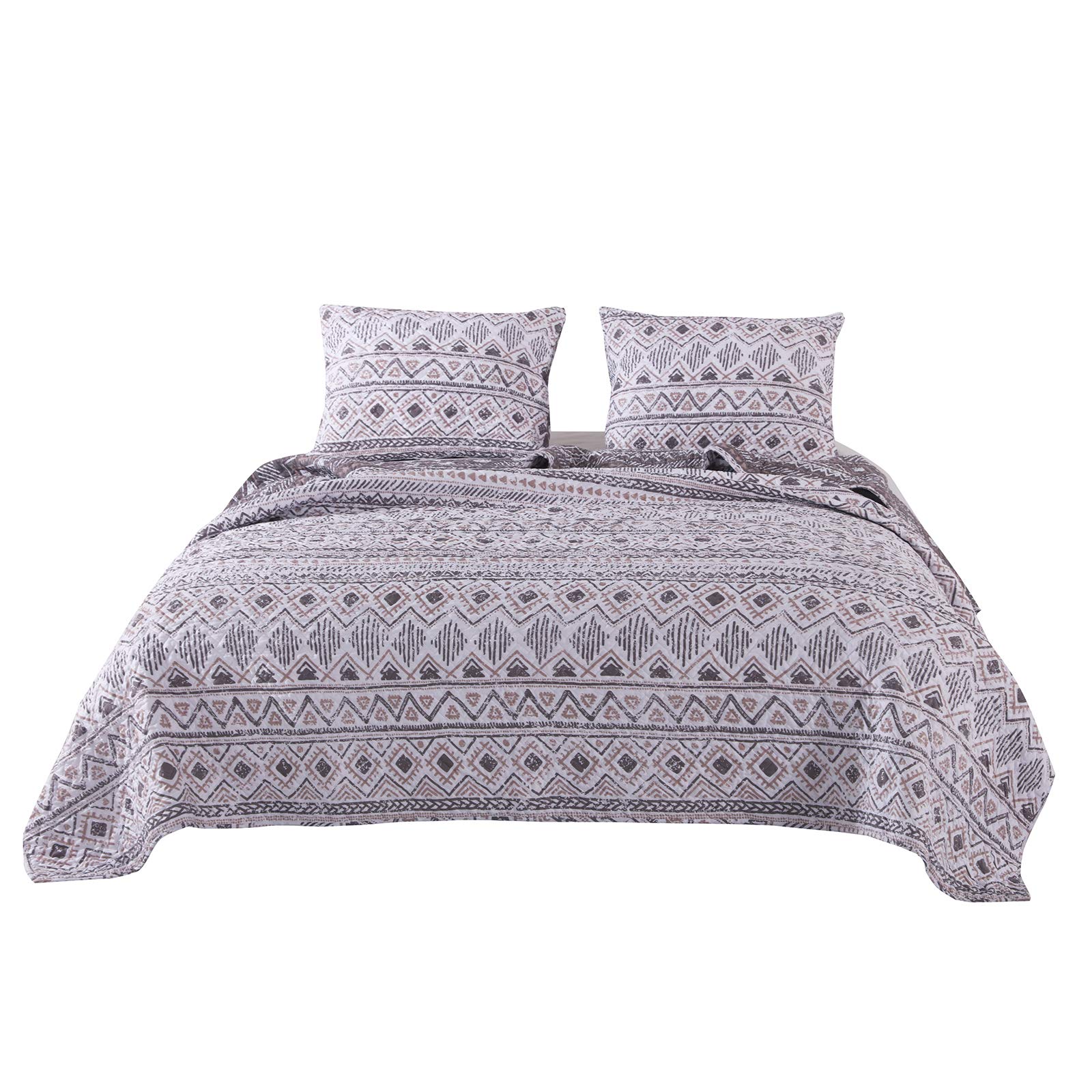 Premium Denmark Quilt Set - King/California King Size - Soft Ivory Luxury Bedding for Master Bedroom & Guest Room Decor