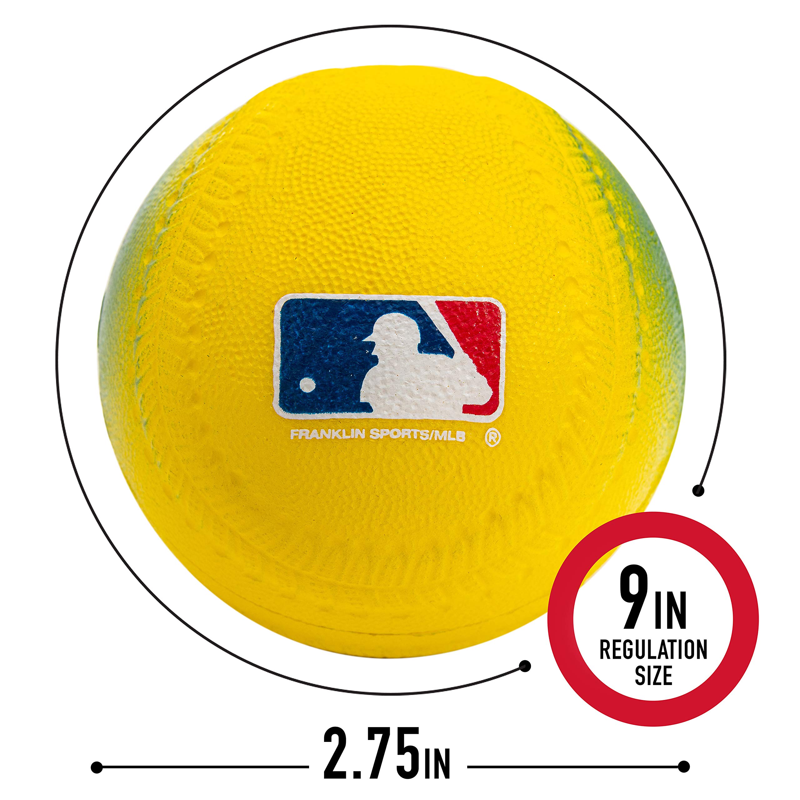 Franklin Sports MLB Licensed Soft Foam Baseballs for Kids - 3 Pack Practice Balls for Hitting, Tossing & Fielding - Safe Indoor/Outdoor Training & Backyard Games - Perfect for Youth Baseball Practice & Family Fun