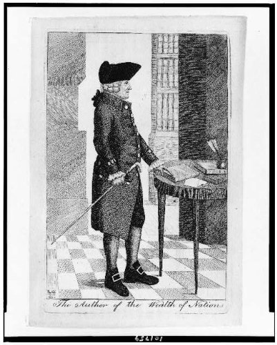 Adam Smith Portrait - Author of The Wealth of Nations Pointing to Book | 18th Century Scottish Economist | Historical Office Decor & Academic Study Art