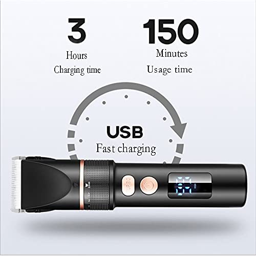 Professional Hair Clipper Trimmer for Men - Rechargeable Electric Hair Cutting Machine with Adjustable Blades | Perfect for Barber Shops, Home Grooming & DIY Haircuts