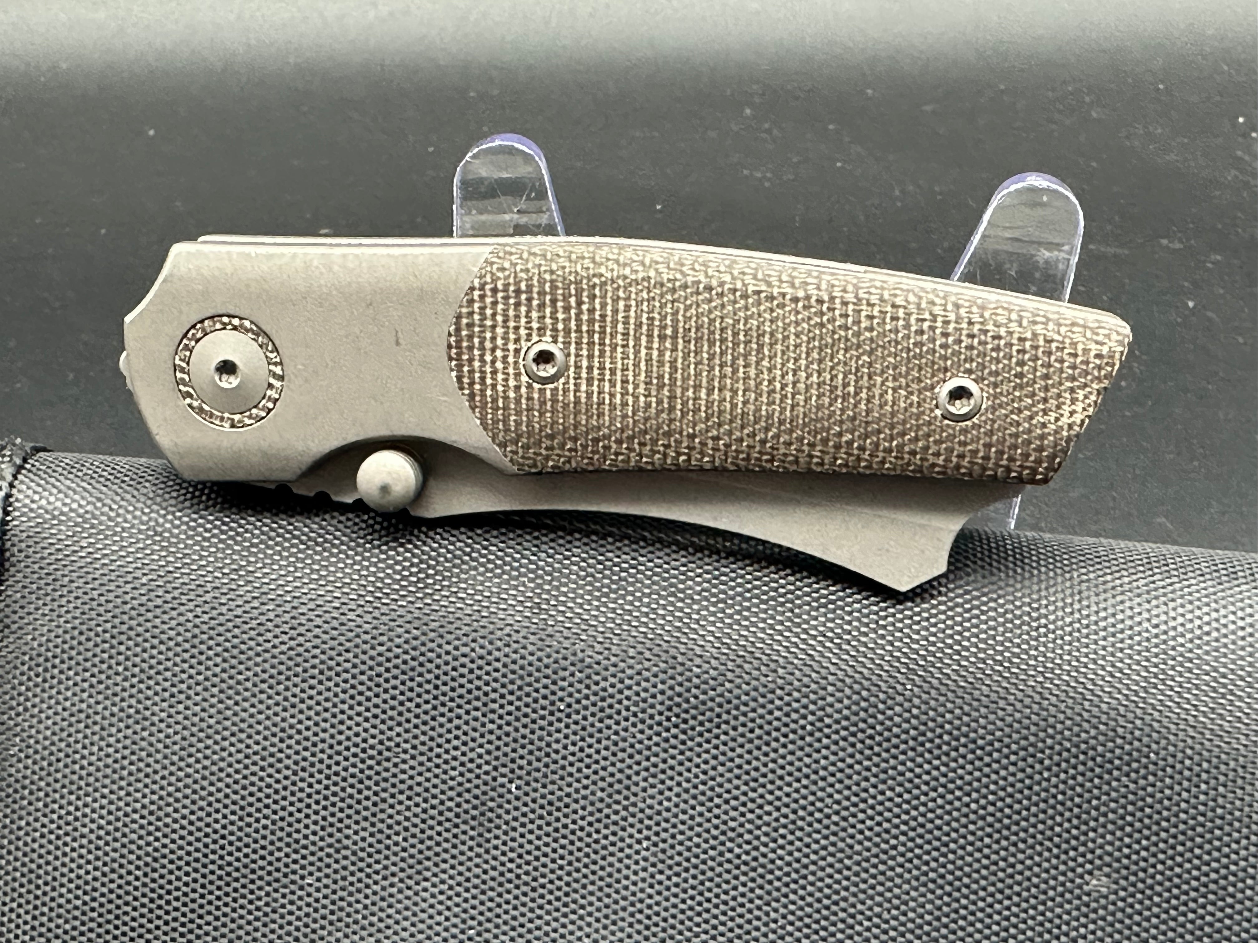 Berg Blades Mini Barber Pocket Knife - Green Micarta Handle, Compact EDC Knife for Everyday Carry, Camping, Hiking & Outdoor Adventures