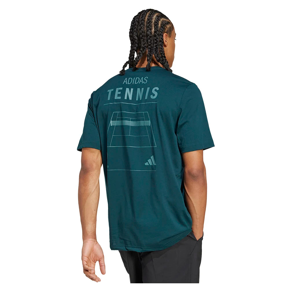 Men's Graphic Tennis T-Shirt - Aurora Ivy Print Casual Tee for Sports & Streetwear | Perfect for Tennis, Gym, and Everyday Wear