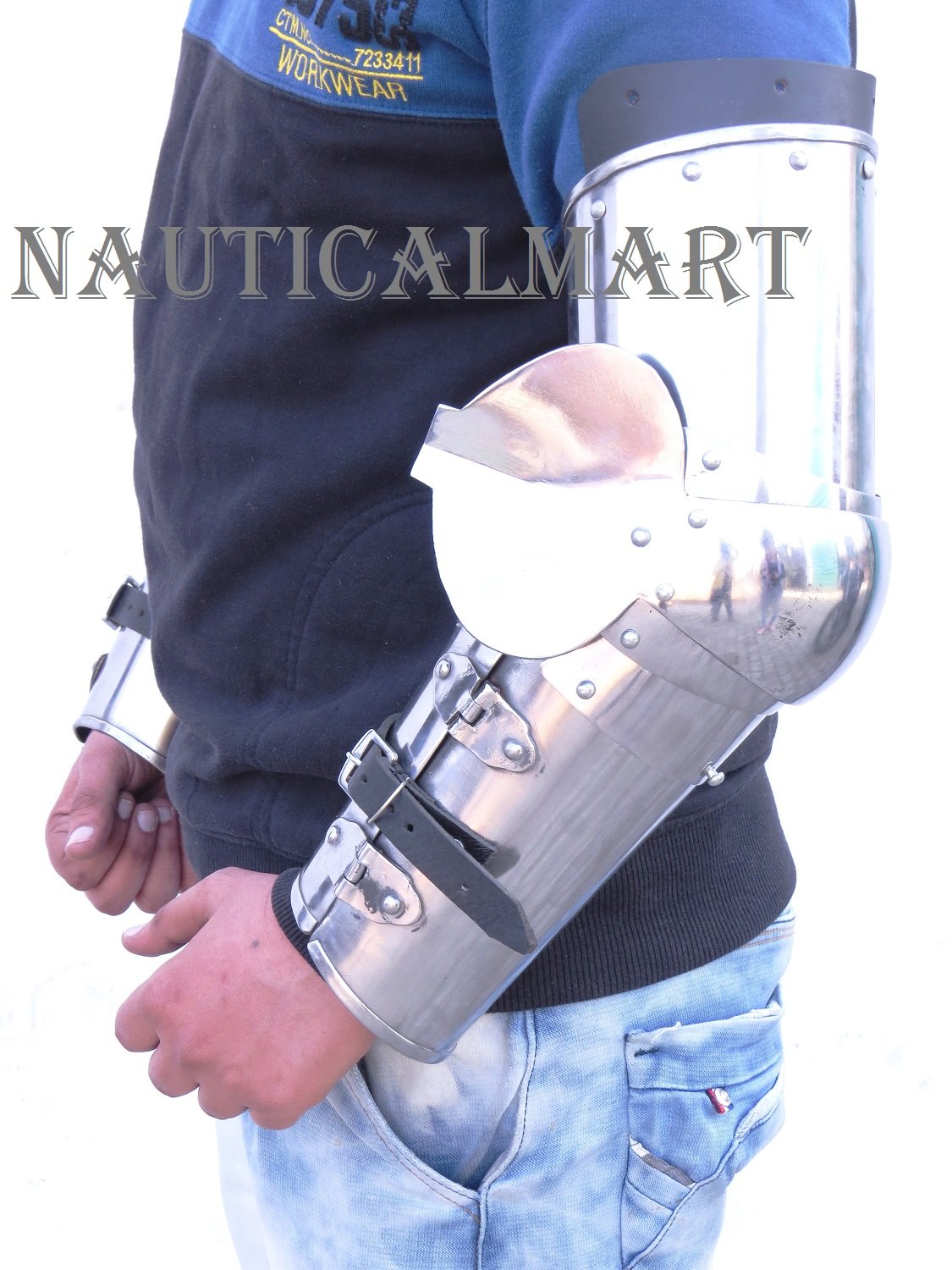 LARP Knight Arm Guards - Medieval Armor Bracers for Arm Protection | Costume Accessories for Renaissance Fairs, Halloween Cosplay & Historical Reenactments