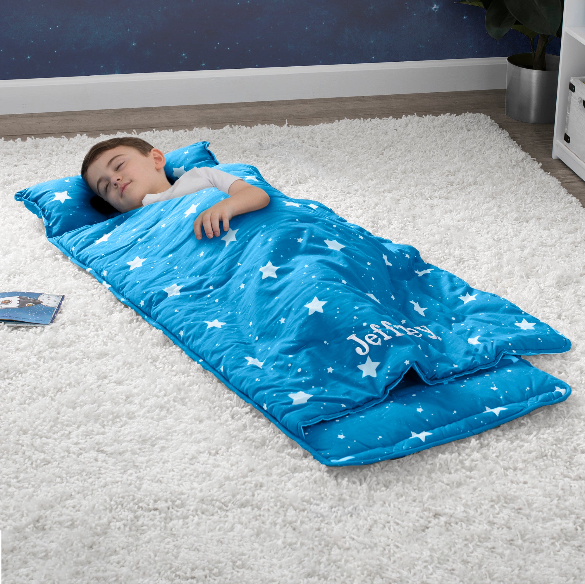 Personalized Nap Mat with Pillow & Blanket for Toddlers & Kids - Soft Portable Sleeping Mat for Daycare, Preschool & Travel