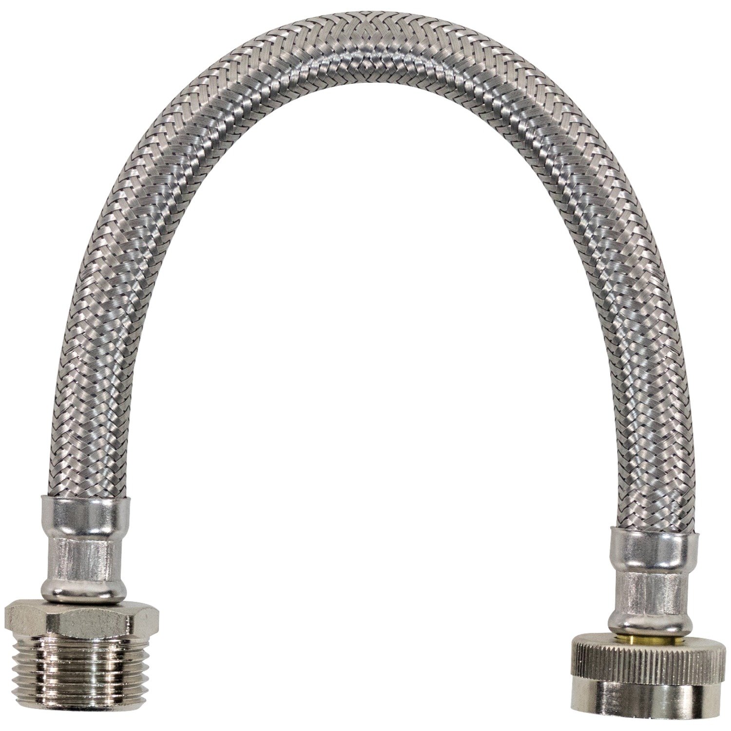 Certified Appliance Accessories WI12SSFM 12-Inch Braided Stainless Steel Water Inlet Hose for Washing Machines & Dishwashers - Durable & Leak-Proof - Perfect for Home Laundry & Kitchen Use