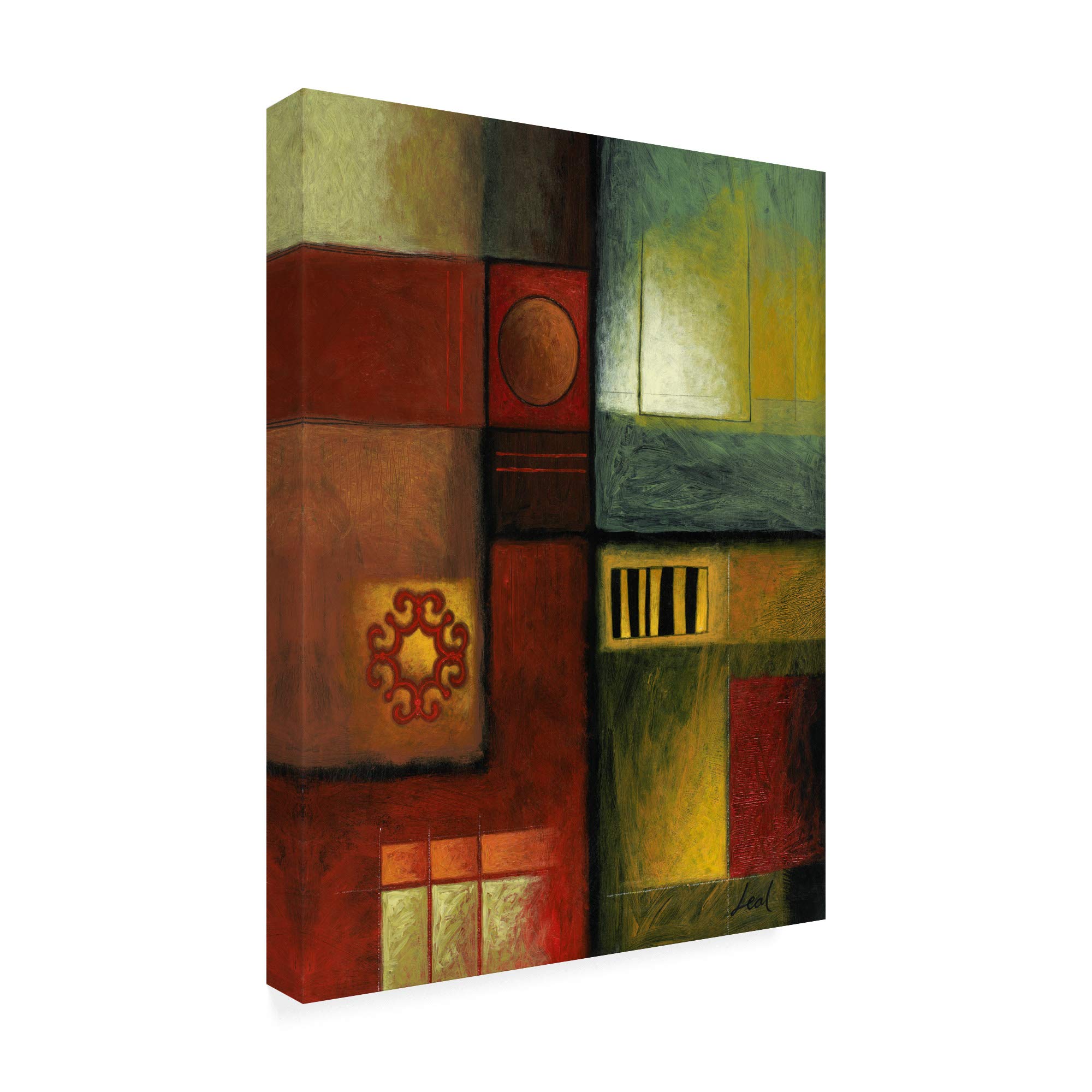 Pablo Esteban Bold Geometric Panels 3 Art Print - 35x47 Inch Modern Abstract Wall Decor for Living Room, Office & Bedroom