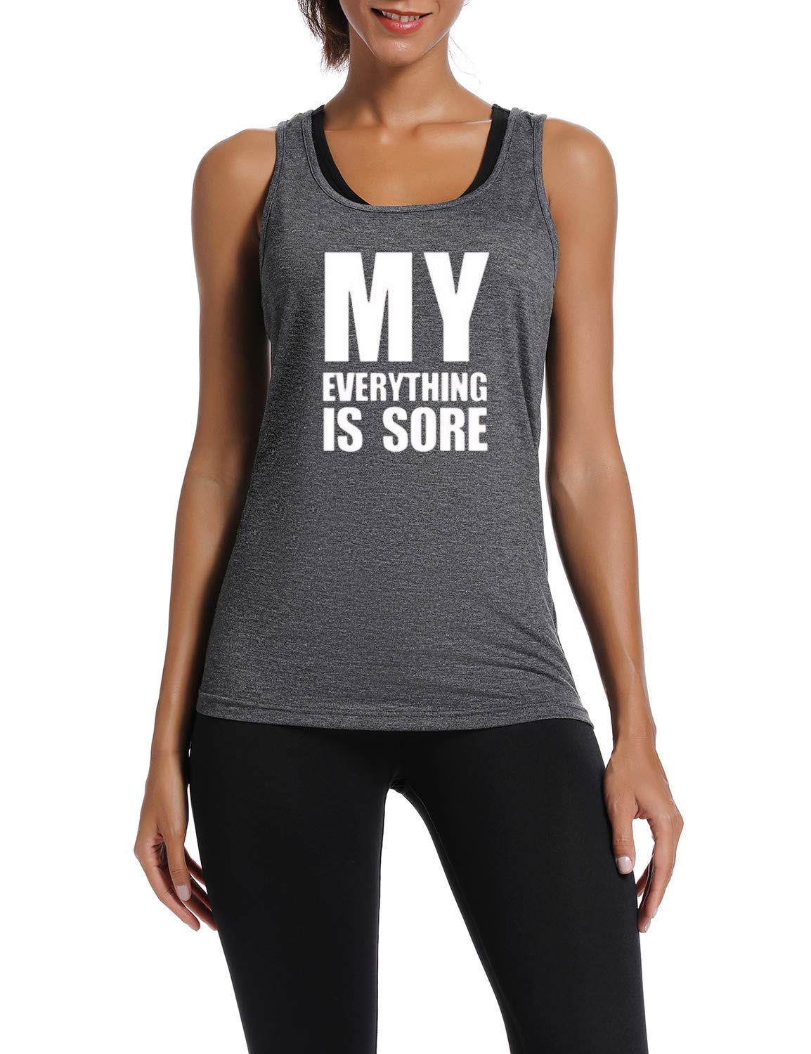 Funny Workout Tank Tops for Women - Sleeveless Racerback Gym Shirts with Motivational Sayings | Perfect for Fitness, Yoga & Running
