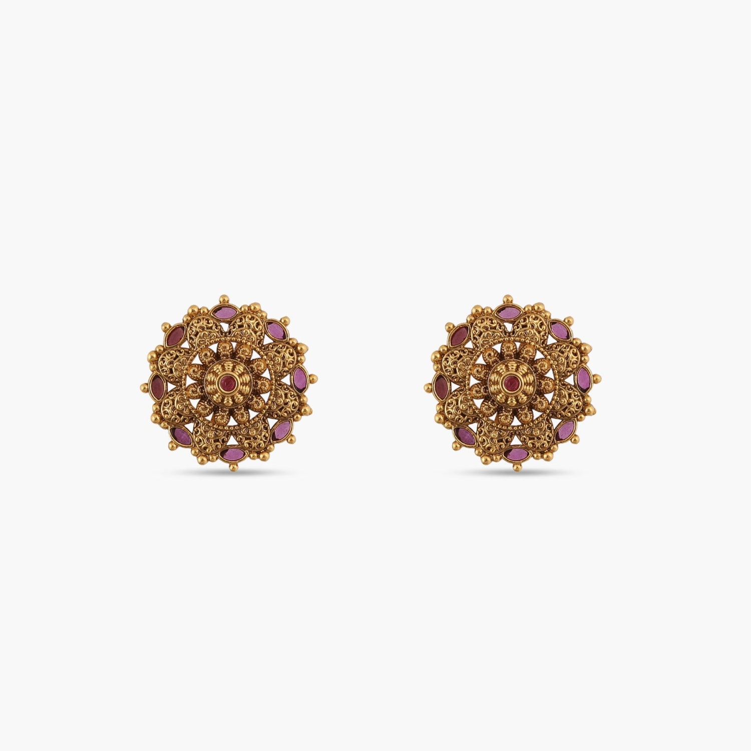 Vintage Antique Stud Earrings for Women - Elegant Gold & Silver Dainty Earrings for Daily Wear, Parties & Gifts