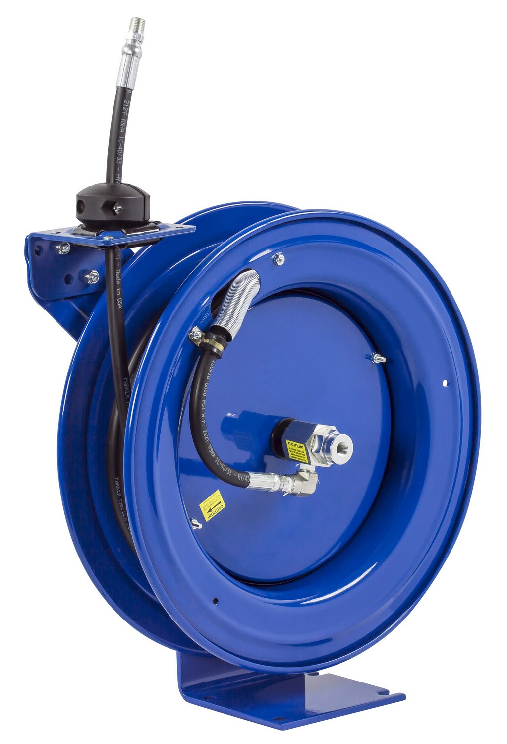 Coxreels P-MP-420 Medium Pressure Retractable Air Water Oil Hose Reel - 1/2 Inch ID, 20 Foot Hose Capacity, 2500 PSI, Includes Hose, Made in USA - Perfect for Automotive Shops, Industrial Applications & Home Garages