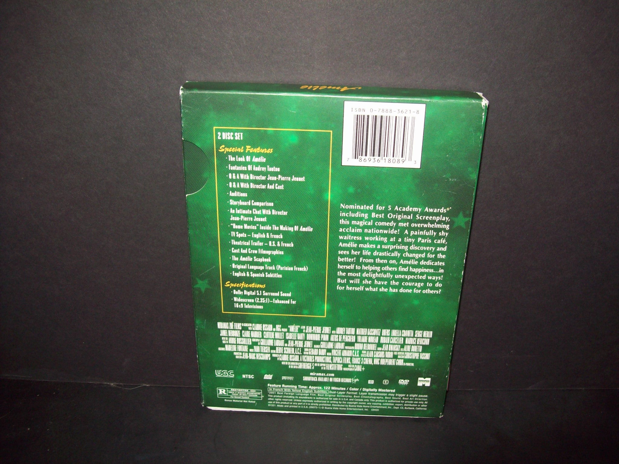 Amelie Special Edition 2-Disc DVD Set - Starring Audrey Tautou & Rufus - Near Mint Condition - Perfect for Movie Nights & French Film Collections