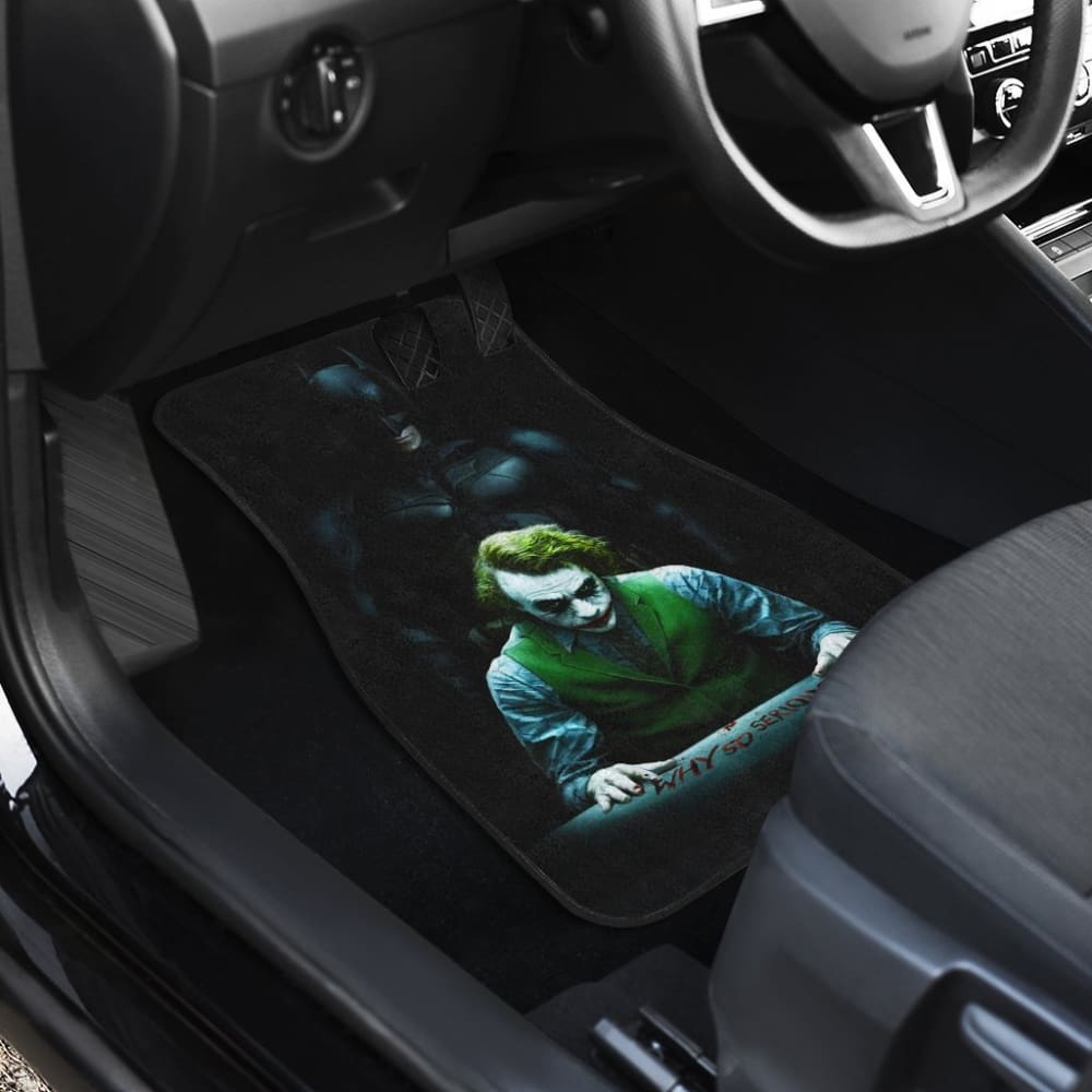 Batman vs Joker The Dark Knight Car Floor Mats - Premium Custom Fit for Vehicles - Perfect for DC Comics Fans & Superhero Themed Car Accessories - Great for Daily Commute, Road Trips & Car Shows