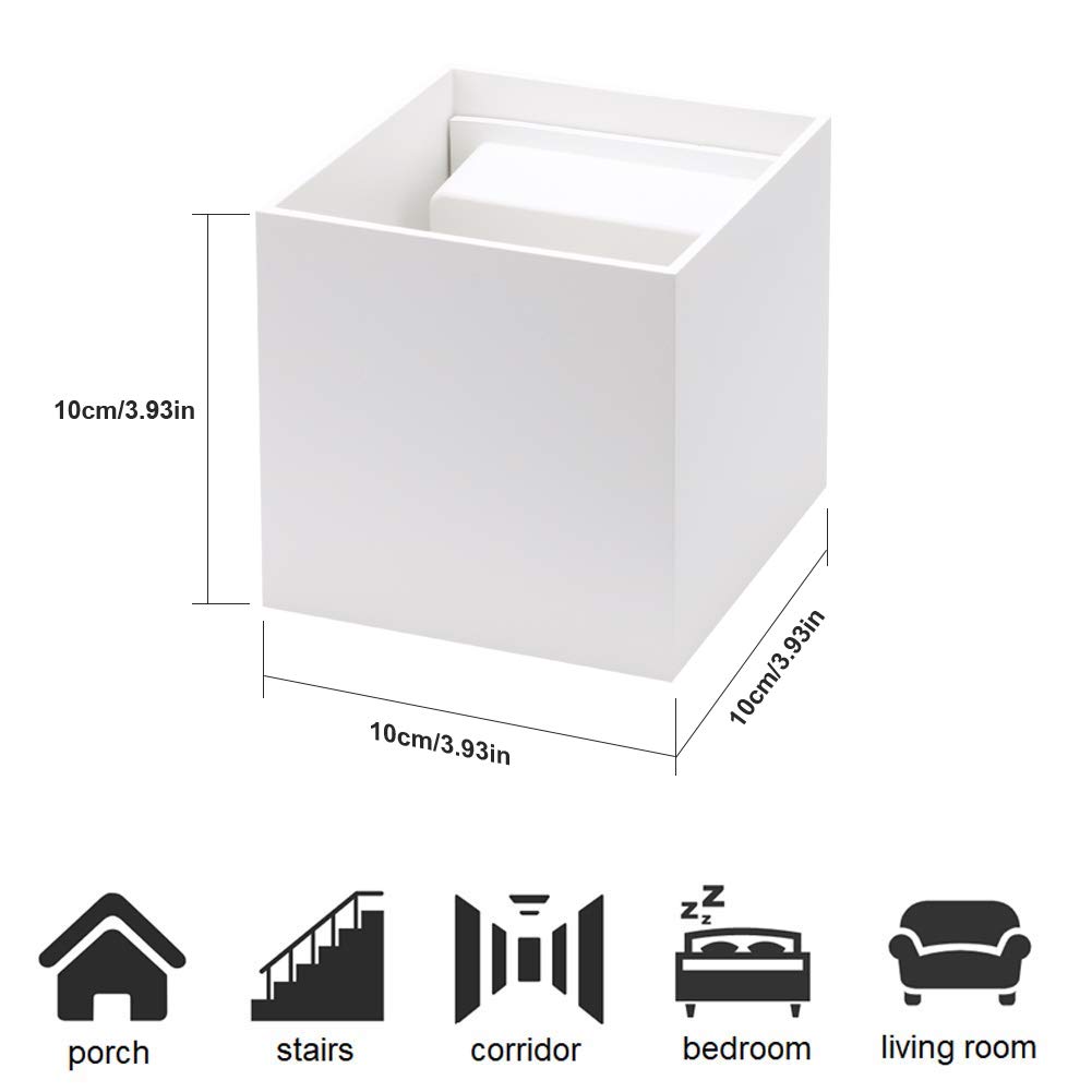 Klighten 4-Pack Modern LED Wall Lights - 9W Warm White 3000K Indoor/Outdoor Lighting Fixtures with G9 Bulbs Included - Perfect for Bedroom, Living Room, Hallway & Home Decor | Energy-Efficient & Weather-Resistant