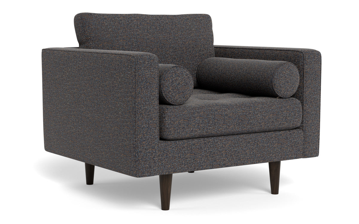 Stylish Ladybird 42 Arm Chair - Modern Accent Chair for Living Room, Bedroom & Office - Comfortable Upholstered Lounge Chair with Wooden Legs - Perfect for Reading Nook, Cozy Corner or Home Decor
