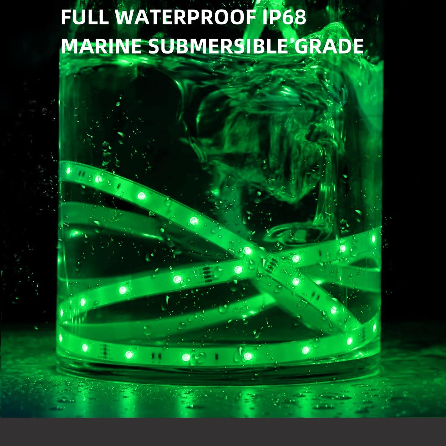 Waterproof RGB Color Changing LED Kayak Lights - IP68 Marine Boat Strip Lights with Remote for SUP, Canoes, Paddleboards (2 Pack) - Perfect for Night Fishing, Boating & Water Sports