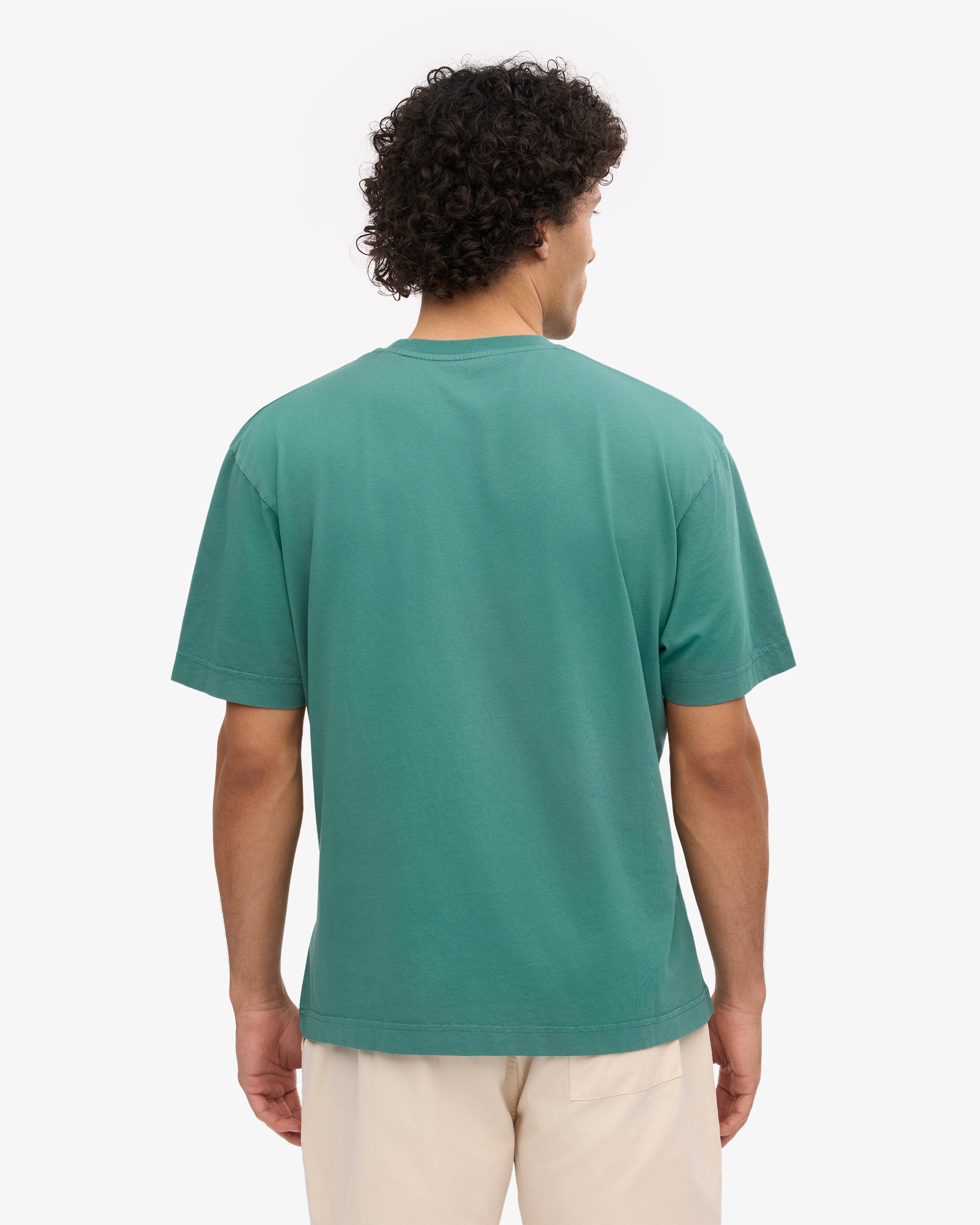 Oversized Organic Cotton T-Shirt for Women - Soft & Comfortable Pine Green Tee - Perfect for Casual Wear, Loungewear & Everyday Outfits