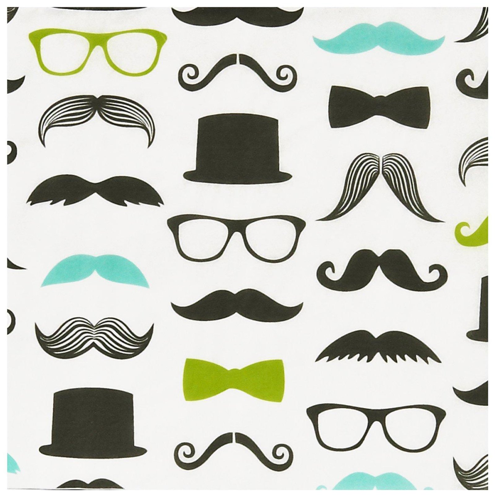 Birthday Express Mustache Man Party Supplies - 20 Pack Lunch Napkins for Birthday Parties, Themed Events & Fun Gatherings