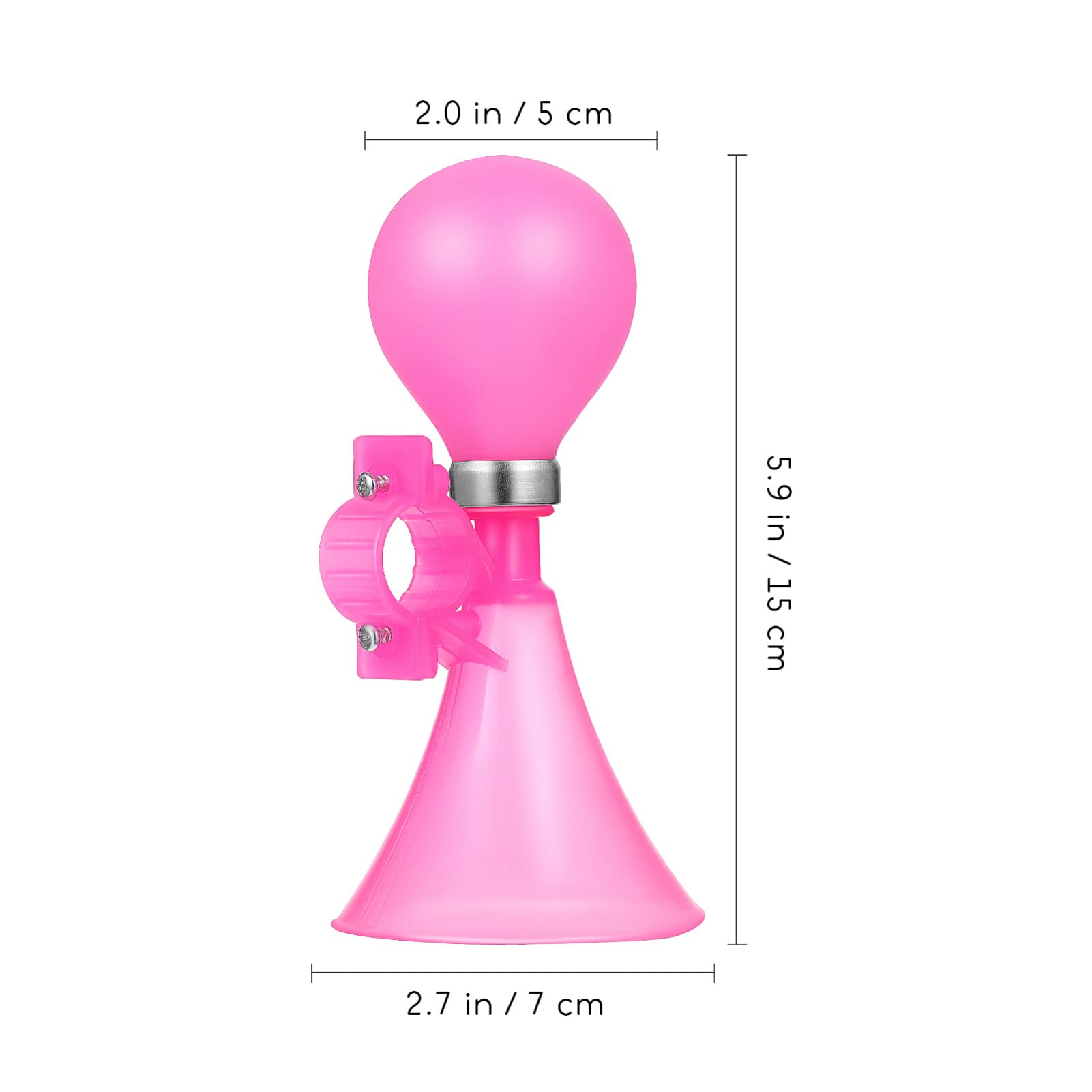 Pink Trumpet Bike Horn - Loud Air Squeeze Horn for Bicycle, Scooter, Skateboard & Stroller - Fun Safety Accessory for Kids & Adults - Perfect for Commuting, Cycling & Outdoor Activities