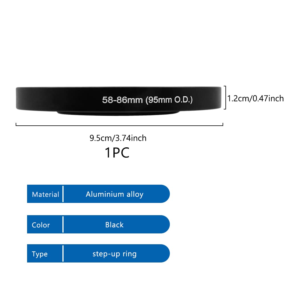 95mm Matte Box Lens Adapter Rings - Step Up Ring for Professional 95mm OD Matte Box - Perfect for DSLR, Mirrorless & Cinema Camera Rig Setups