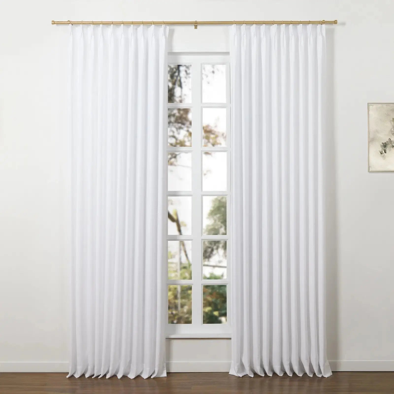 Jaylon Adjustable Curtain Rod with Rings - Extendable Window Drapery Rod for Living Room, Bedroom & Kitchen - Easy Installation for Blackout & Sheer Curtains