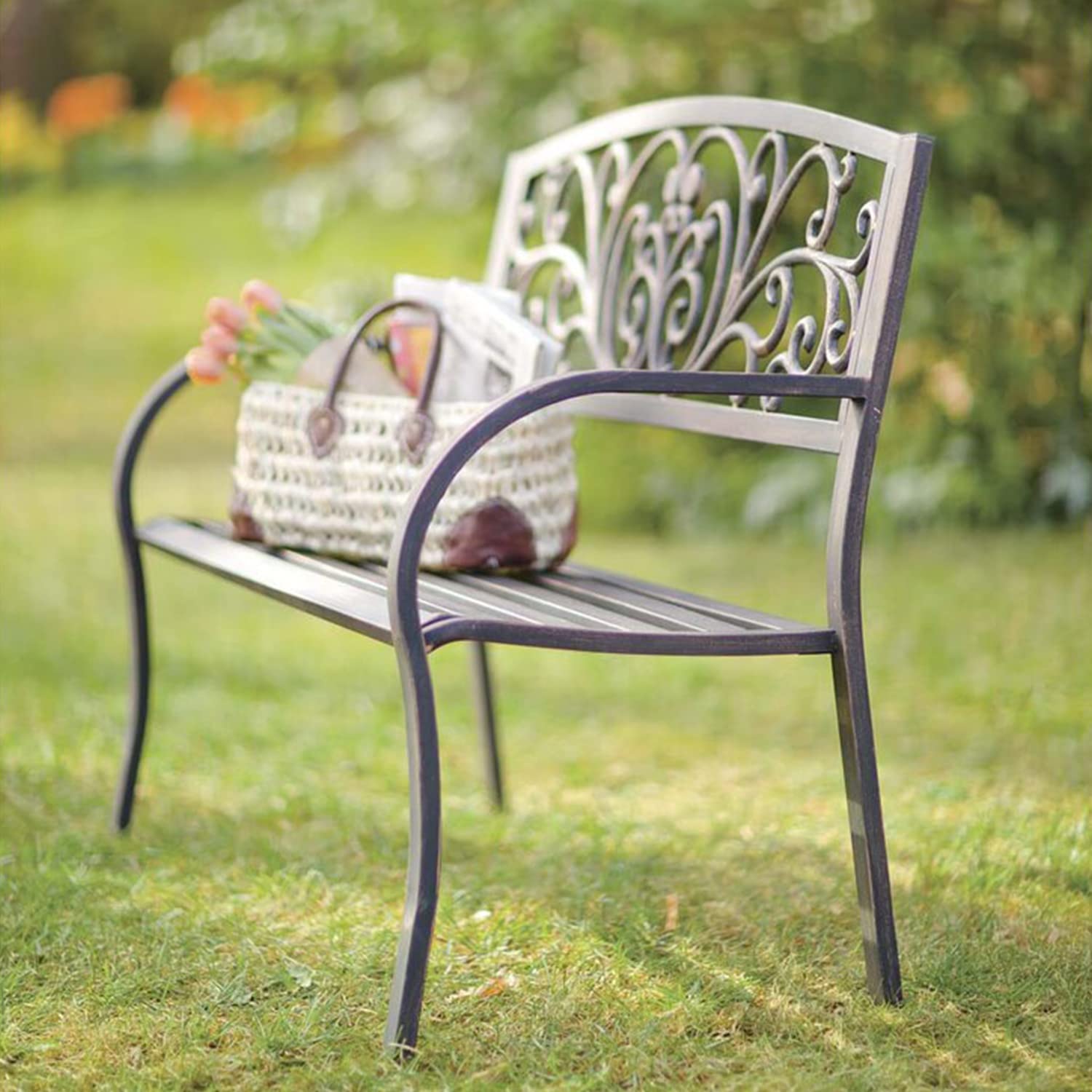 Heavy-Duty Rust-Proof Cast Iron Outdoor Park Bench - 50