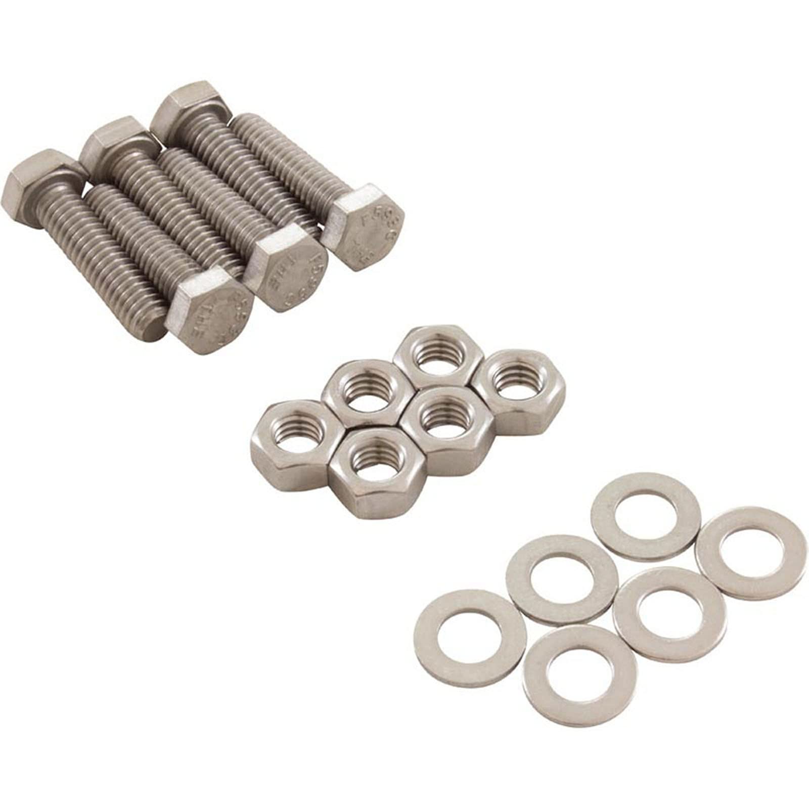 Zodiac Pool Systems R0536900 Bolts with Washers and Nuts - Heavy Duty Stainless Steel Fasteners for Swimming Pool Maintenance & Repair | Secure Filter Pumps, Heaters & Pool Equipment