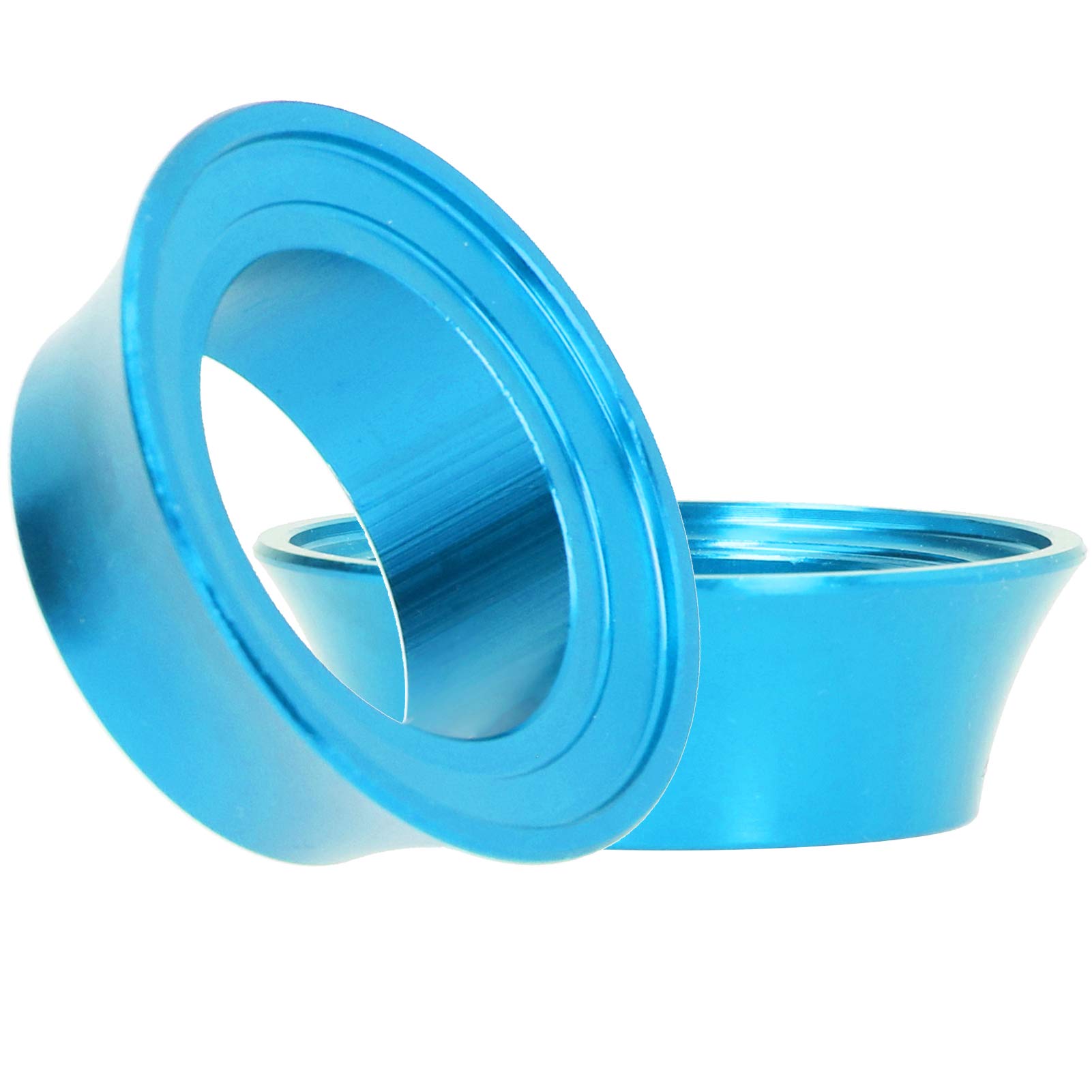 2Pcs CNC Aluminum Alloy Headset Spacer Washer Set - Conical Stem Spacers for Bicycle Front Fork (Blue) | Bike Repair & Maintenance Accessories | Perfect for MTB, Road & Hybrid Bikes