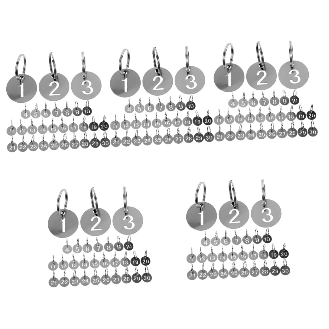 SAFIGLE 150 Pcs Stainless Steel Key Tags with Numbers - Durable Metal Locker Tags, Round Keychain Tags for Organization - Perfect for School Lockers, Gym Lockers, Key Management & Inventory Control