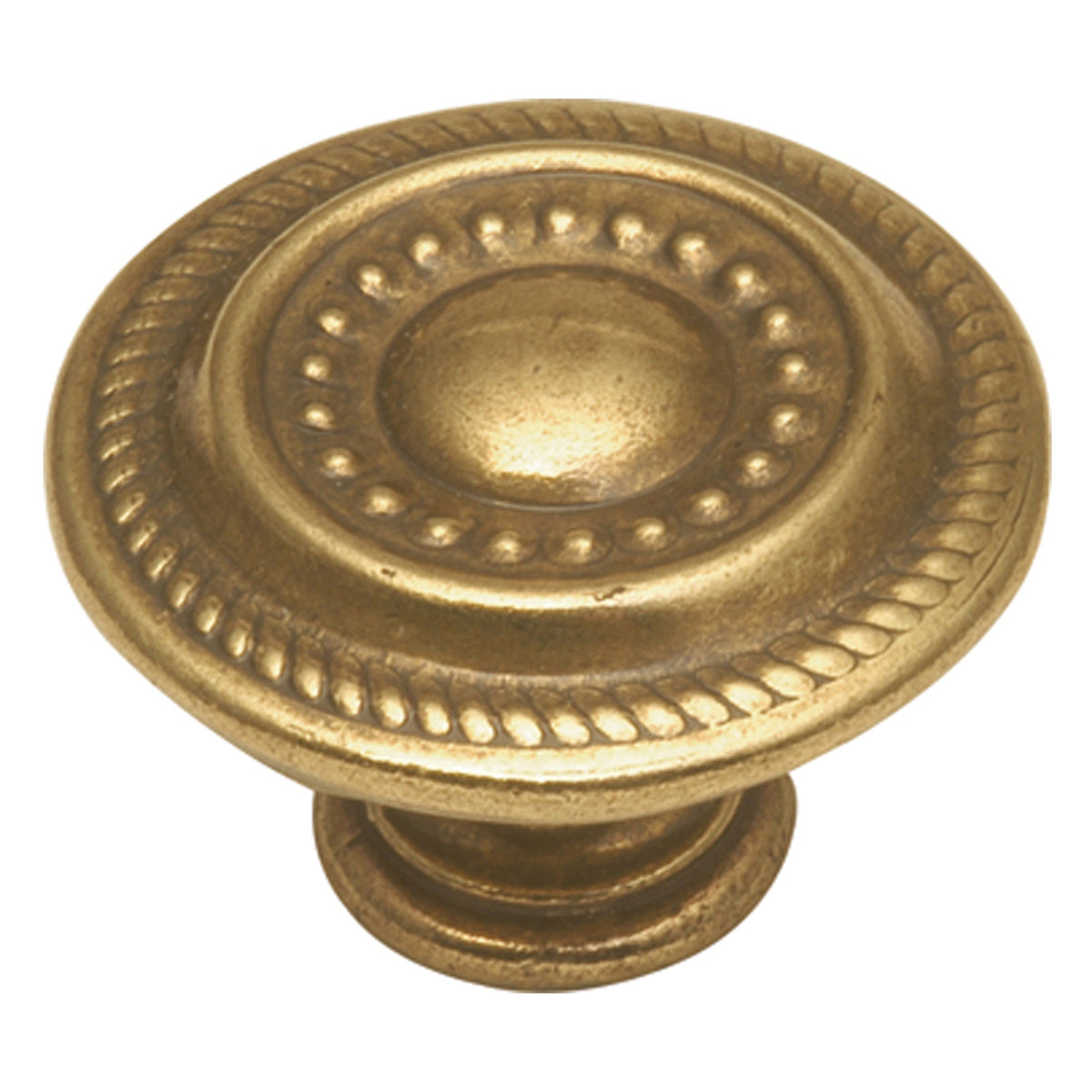 1-1/4 Inch Lancaster Manor House Cabinet Knob - Hand Polished Brass Finish for Kitchen, Bathroom & Furniture Cabinets