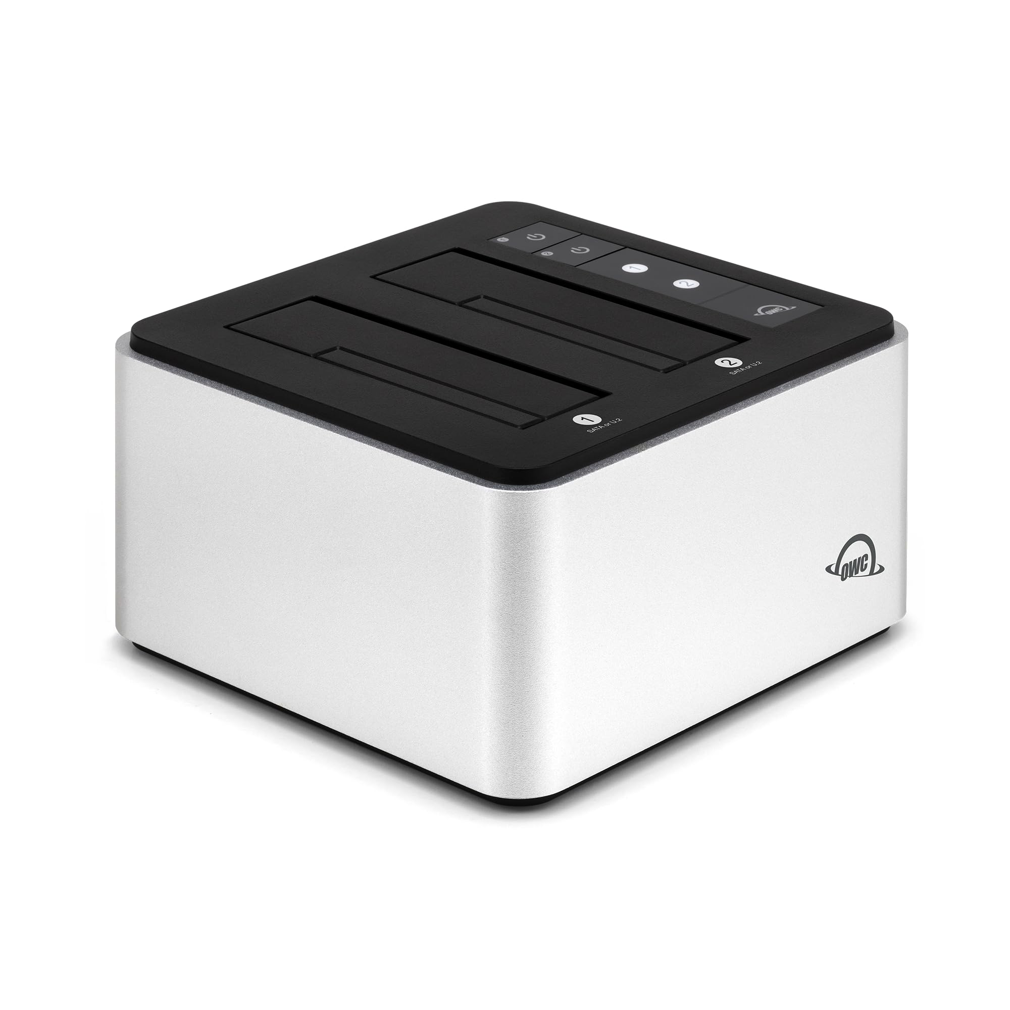 OWC Drive Dock USB-C Dual Bay External Hard Drive Enclosure - 10Gbps USB 3.1 Gen 2 for Mac & PC (OWCTCDRVDCK) - Perfect for Data Backup, Video Editing & External Storage Expansion