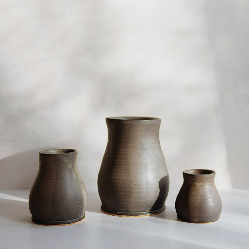 Ceramic Bloom Vase - Elegant Mocha Flower Vase for Home Decor, Wedding Centerpiece & Tabletop Display