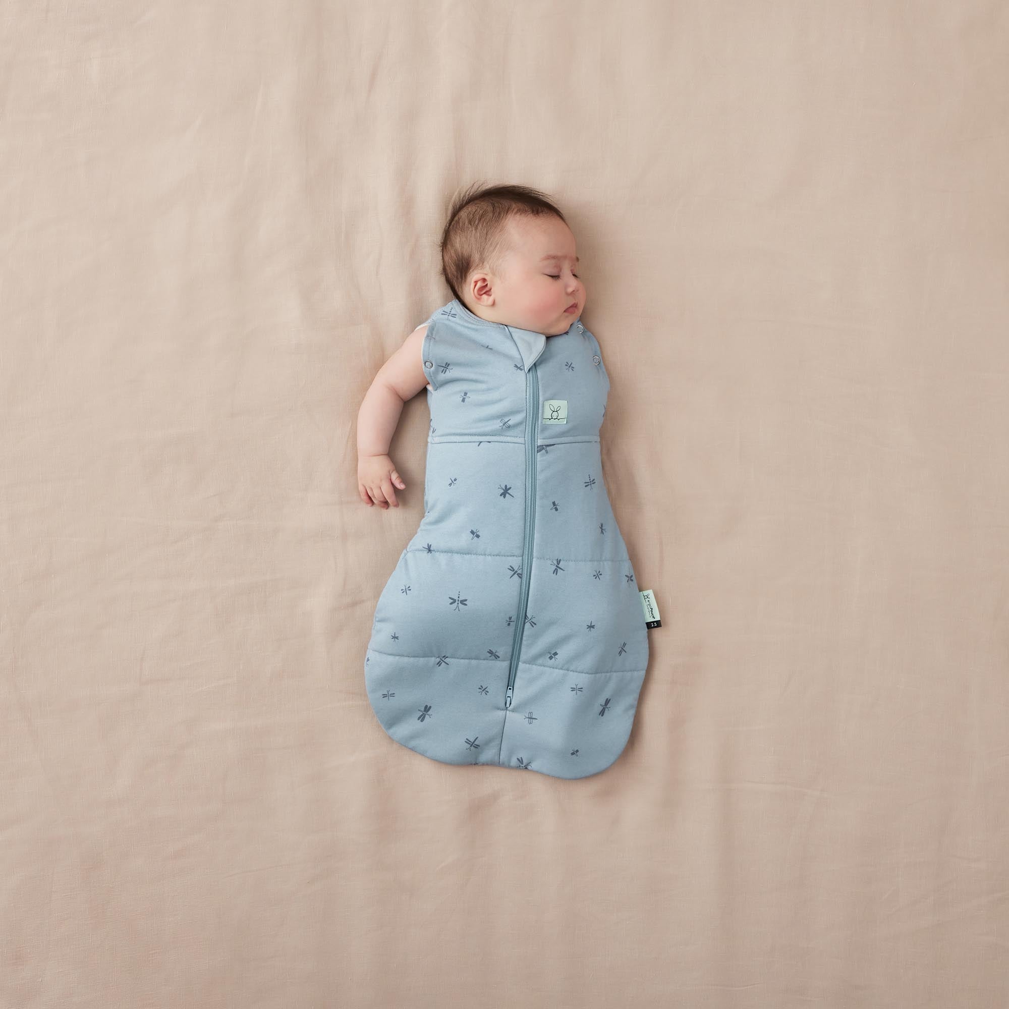 ErgoPouch Cocoon Zip Swaddle Bag 2.5 TOG - Premium Baby Sleep Sack with Dragonfly Design for Newborns & Infants - Perfect for Nursery, Travel & Safe Sleep