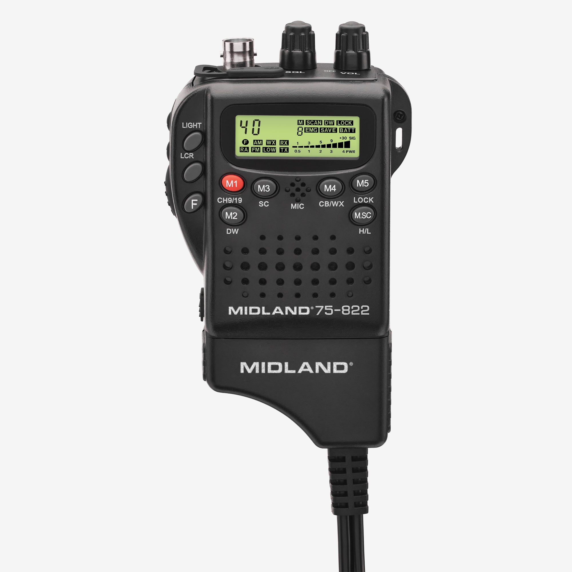 CB Portable Mobile Radio 75 822 - Long Range Two Way Communication for Truckers, Camping & Emergency Use