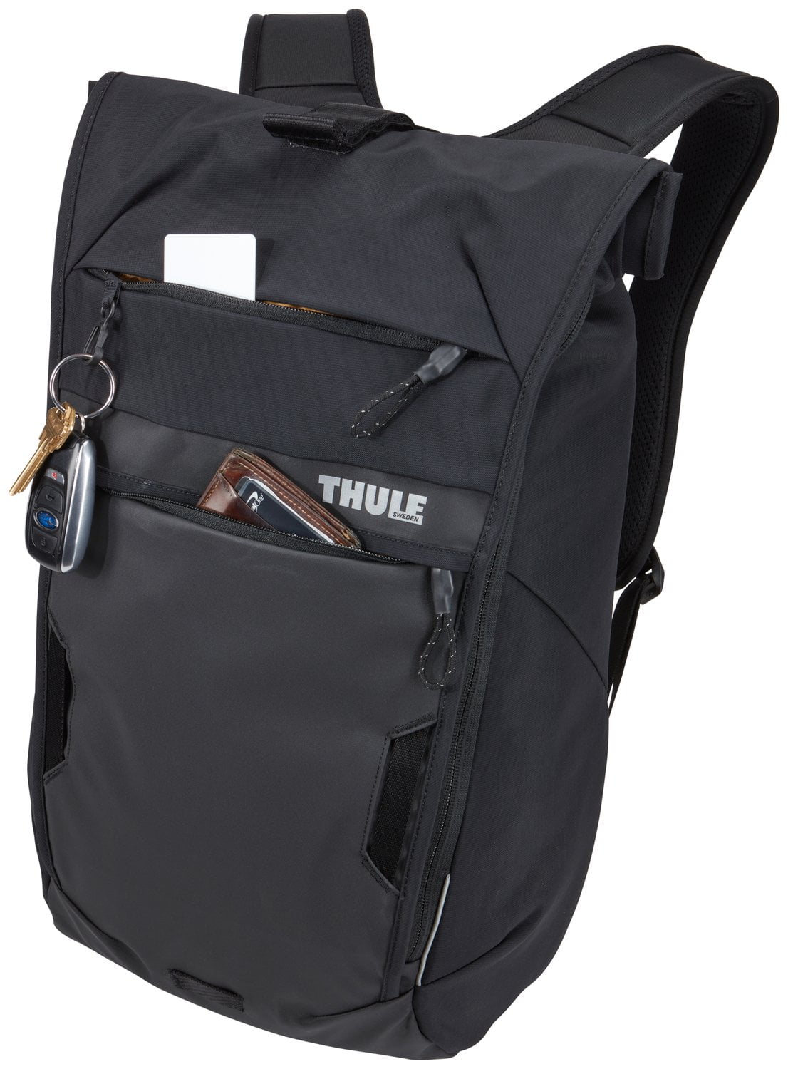 Thule Paramount Commuter Backpack 18L - Waterproof Laptop Backpack for Work & Travel - Durable Black Daypack for Men & Women - Perfect for Office, Commuting, and Outdoor Adventures