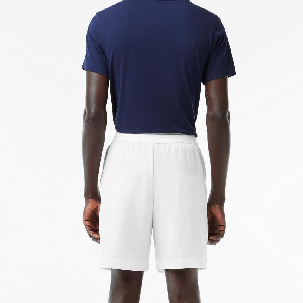 Lacoste Men's Ultra Dry Quick-Dry Shorts - White | Lightweight & Breathable for Running, Golf & Casual Wear