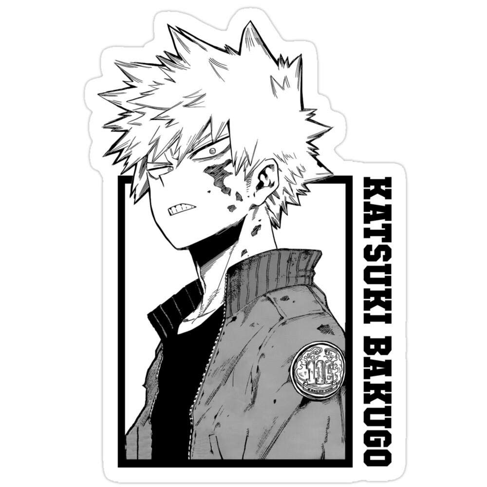 3-Pack Bakugo Katsuki Stickers - Boku no Hero Academia Anime Vinyl Decals for Laptop, Phone, Car, Guitar & Fridge | Funny Anime Stickers for Fans, School Supplies & Home Decor