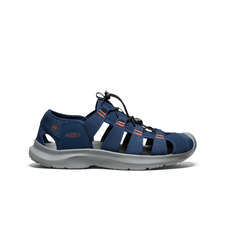 Men's Seanik H2 Sandal - Navy Blue/Gold Flame | Waterproof Beach Sandals for Men | Perfect for Swimming, Boating & Summer Outdoor Activities