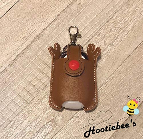 Reindeer Hand Sanitizer & Lip Balm Holder - Christmas Gift for Kids, Holiday Party Favors, Office Desk Decor