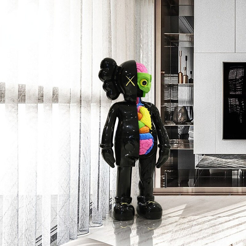 KAWS Dissected Companion 4-Foot Tall Collectible Statue – Limited Edition Art Figure for Home & Office Decor