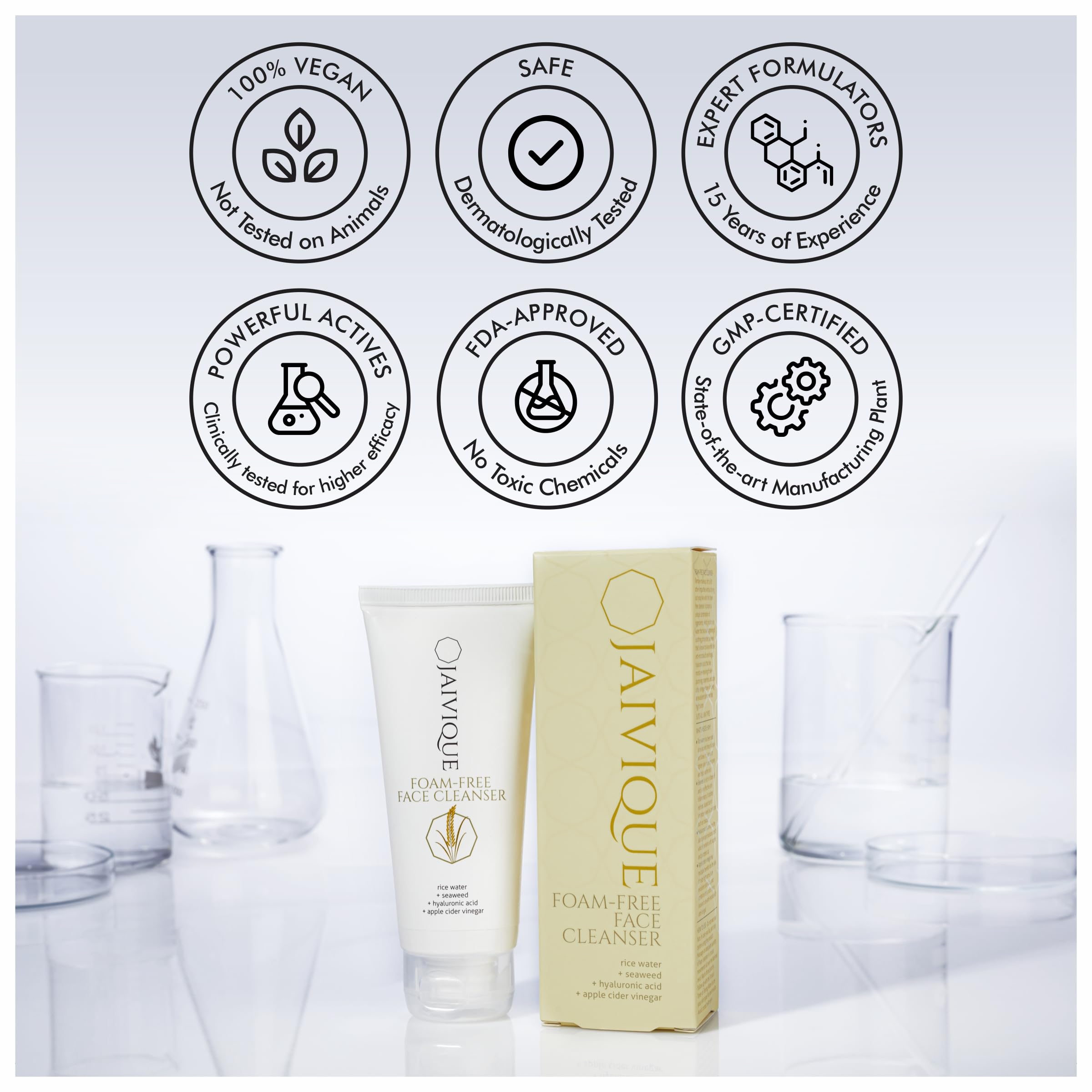 Jaivique Foam Free Face Cleanser for Dry Skin - Instantly Brightening & Deep Cleansing Formula | Gentle Non-Irritating Acne Treatment | Perfect for Morning & Night Skincare Routine