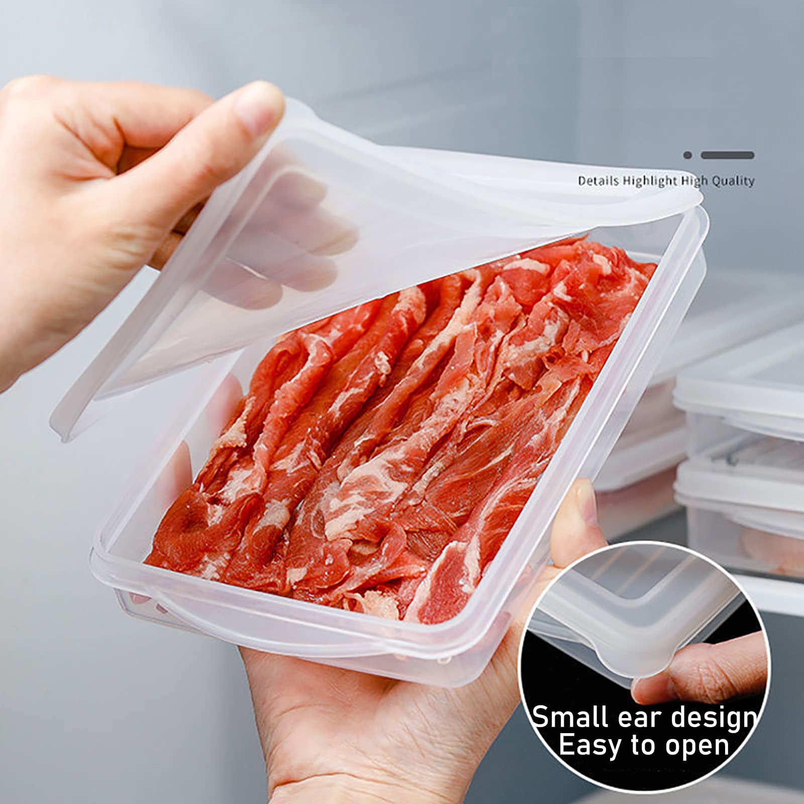 2-Pack Airtight Bacon Keepers - BPA-Free Plastic Food Storage Containers with Lids for Deli Meat, Sliced Cheese, Refrigerator & Freezer | Perfect for Meal Prep, Picnics & Leftovers
