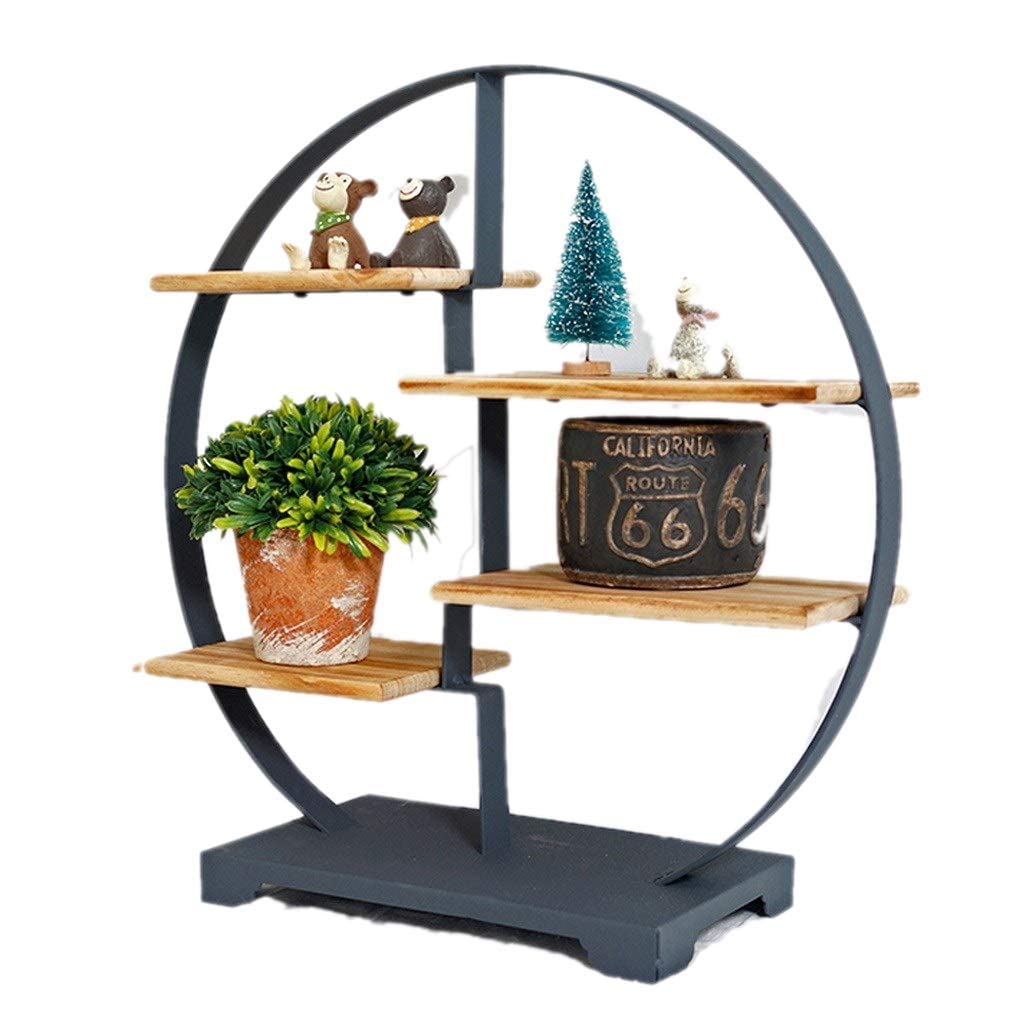 Vintage 3-Tier Floating Wall Shelf - Solid Wood & Metal Iron Storage Rack for Home Decor | Stylish Partition Shelf for Living Room, Bedroom, Office Organization | Space-Saving Wall Mounted Display Shelf for Books, Plants, and Decorative Items