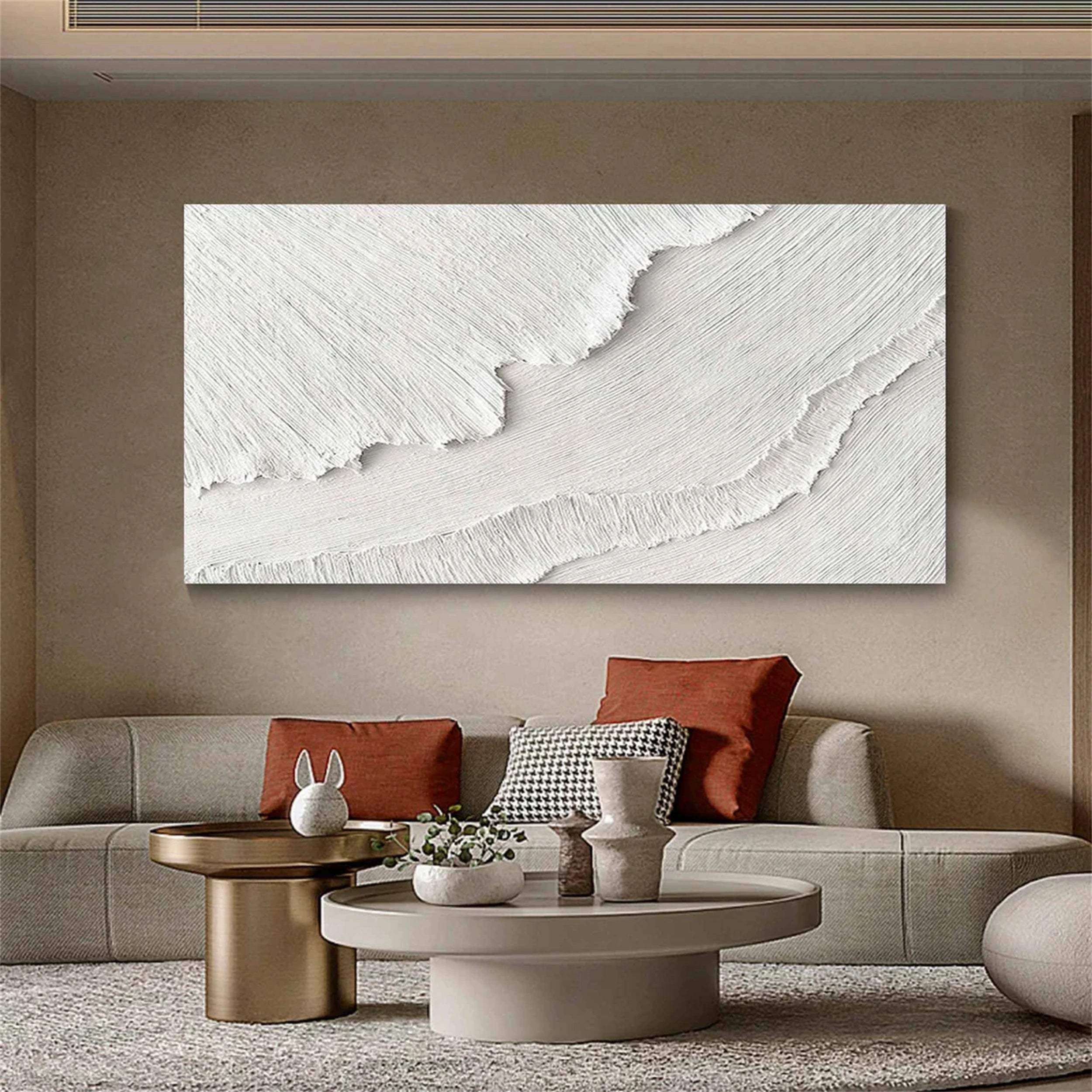 Ocean and Sky Painting #OS 098 - Handmade Canvas Wall Art for Home & Office Decor - Perfect for Living Room, Bedroom, or Office Wall Decoration