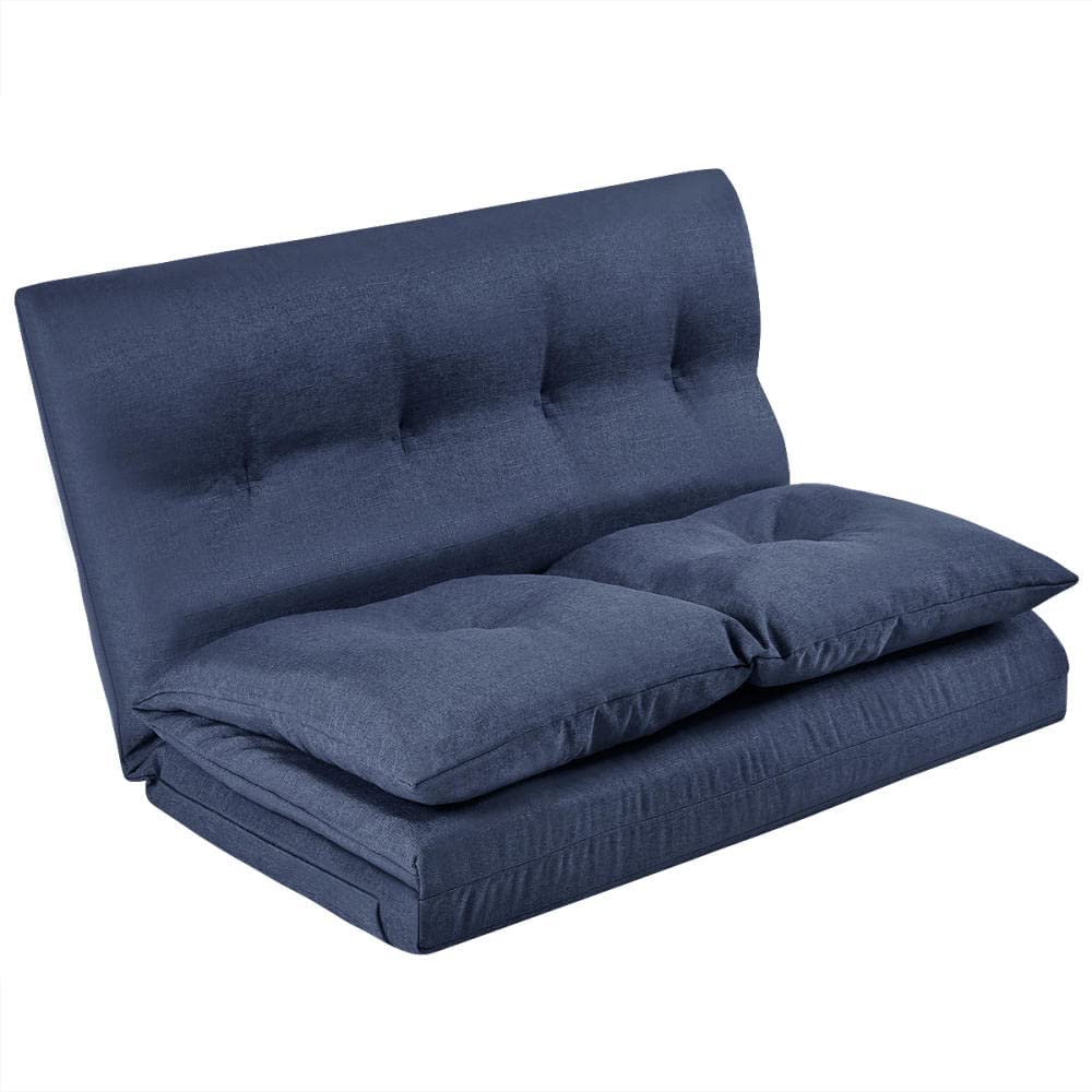 Rubyurphy Foldable Floor Sofa Bed - Adjustable Sleeper Couch with 2 Pillows for Living Room, Bedroom & Balcony | Perfect for Gaming, Lounging & Small Space Living