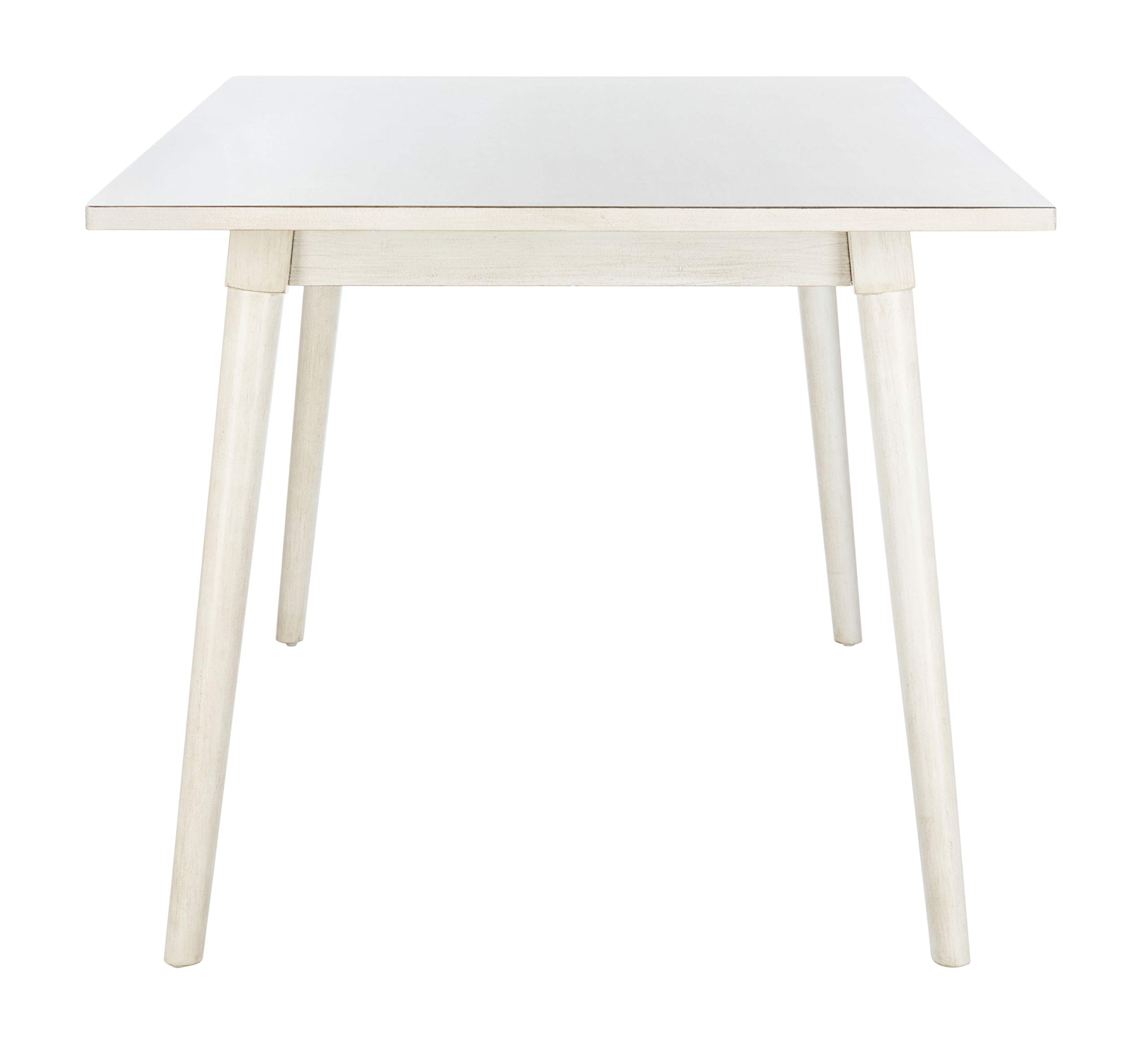 Safavieh Tia Modern Antique White Dining Table - Elegant Farmhouse Style Kitchen Table for Dining Room, Breakfast Nook & Small Space Decor