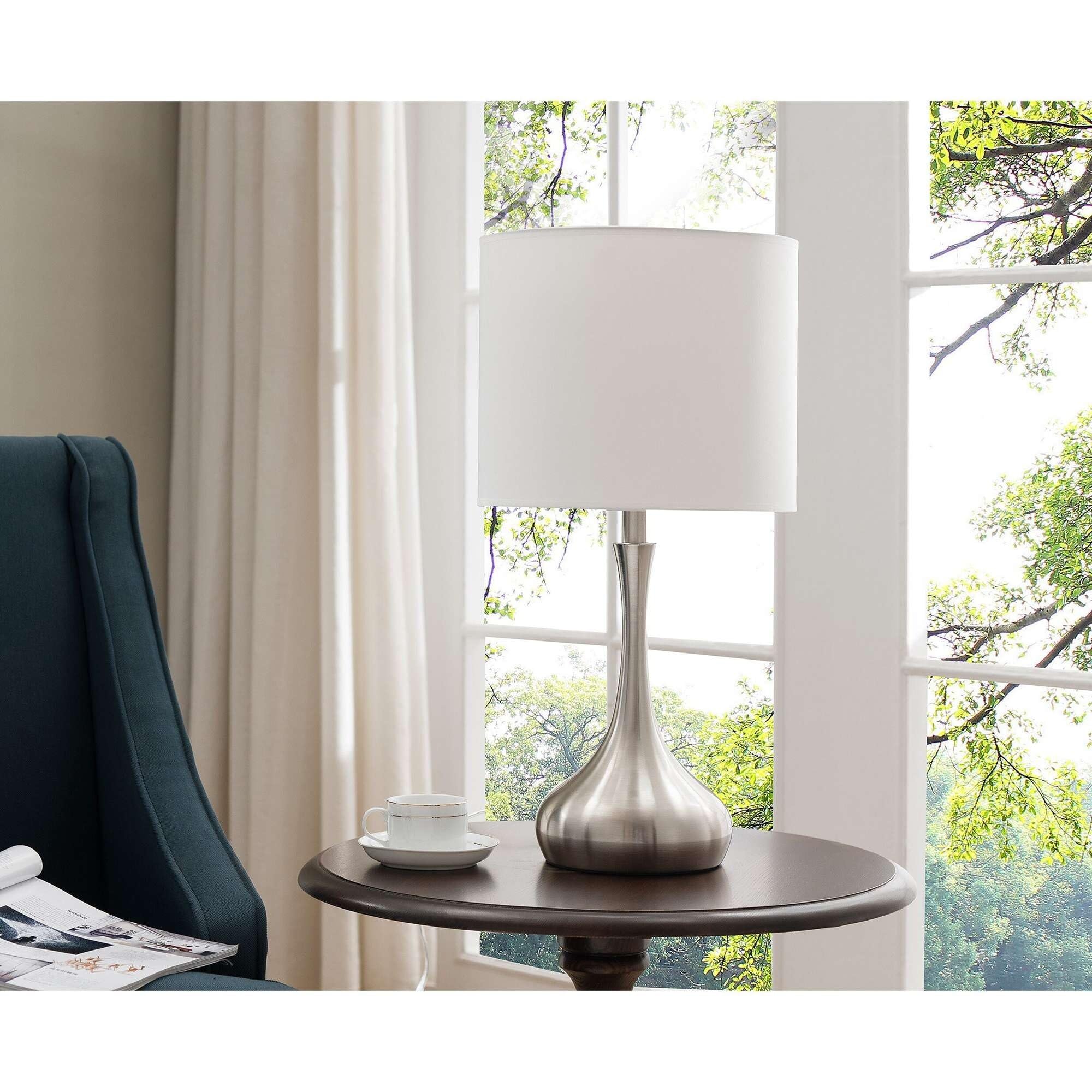 Modern Set of 2 Table Lamps for Bedroom & Living Room - Adjustable Brightness Nightstand Lamps with USB Ports - Perfect for Reading, Working, and Home Decor