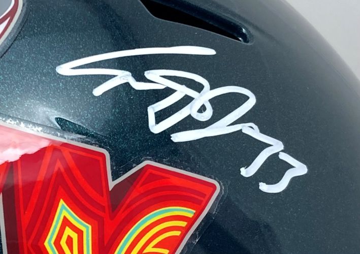 Cooper DeJean Autographed Philadelphia Eagles Super Bowl LIX Replica Speed Helmet - Limited Edition Collectible for Football Fans & Memorabilia Enthusiasts - Perfect for Display, Gifting, and Game Day Decor