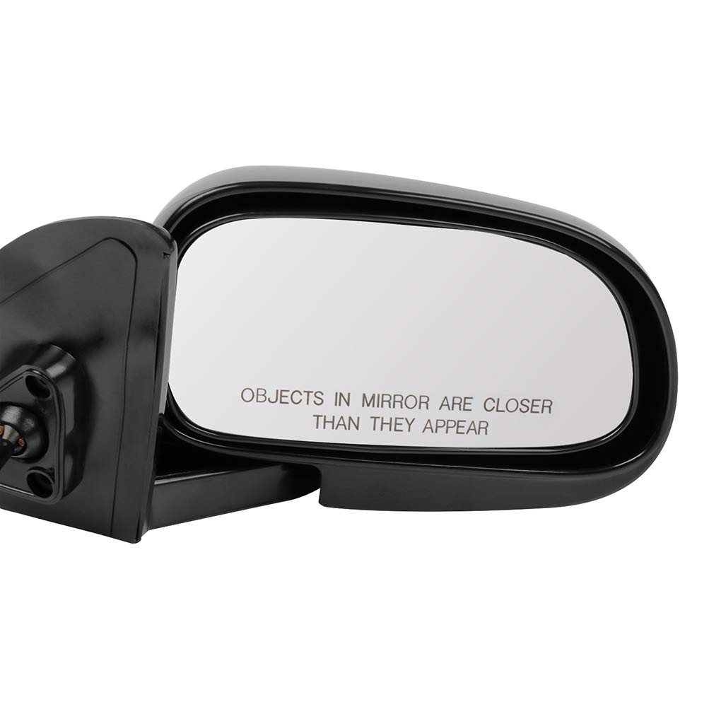 OCPTY Black Right Side Mirror Replacement for 1993-1997 Toyota Corolla - Textured Glass, Manual Remote & Folding | Perfect for Parking, Lane Changes & Improved Visibility