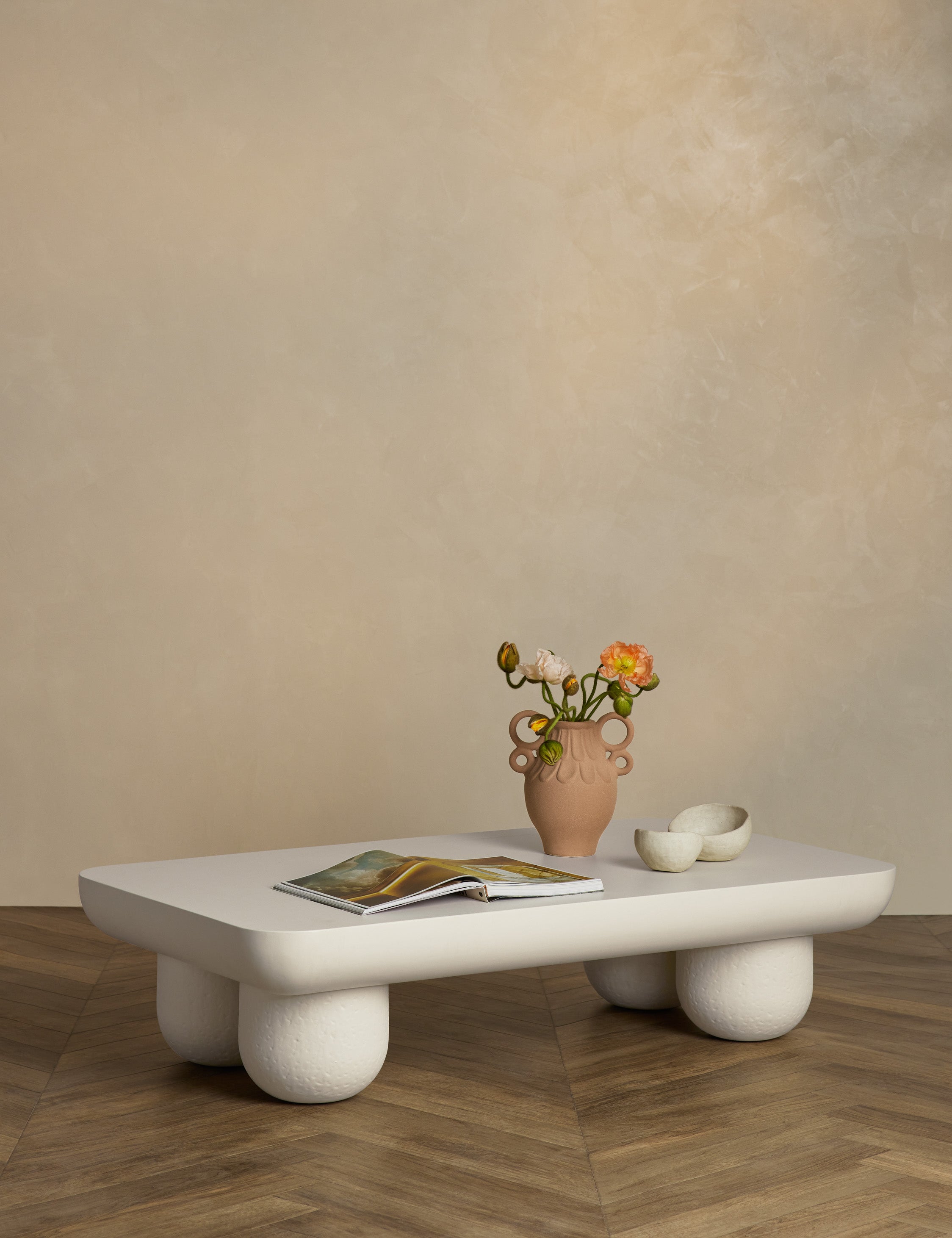 Sarah Sherman Samuel Clouded Rectangle Coffee Table - Modern Minimalist Living Room Furniture for Home Decor | Perfect for Small Spaces & Cozy Gatherings