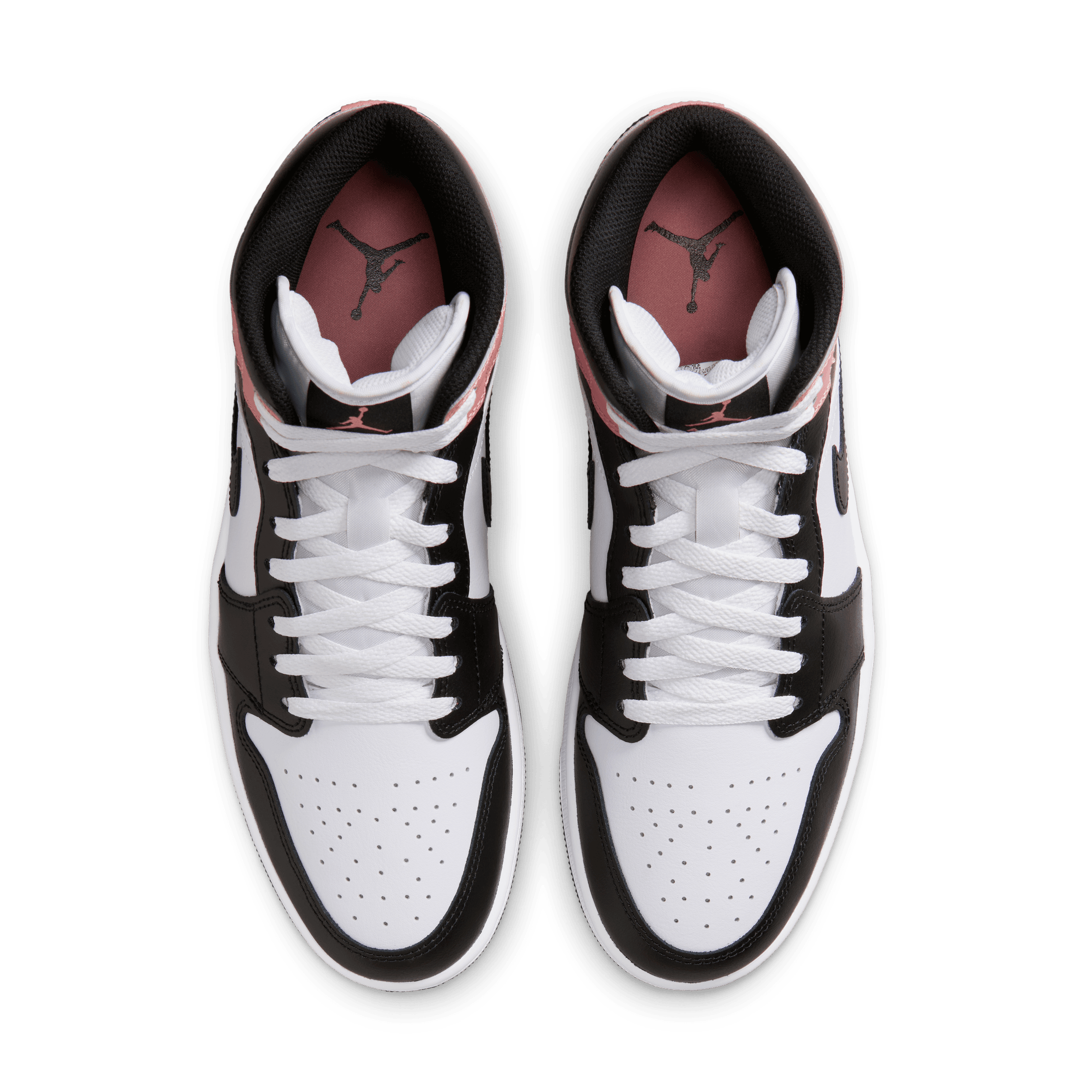 AIR JORDAN 1 MID Sneakers - White/Black/Rust Pink Basketball Shoes for Men & Women | Perfect for Streetwear, Gym & Casual Outfits