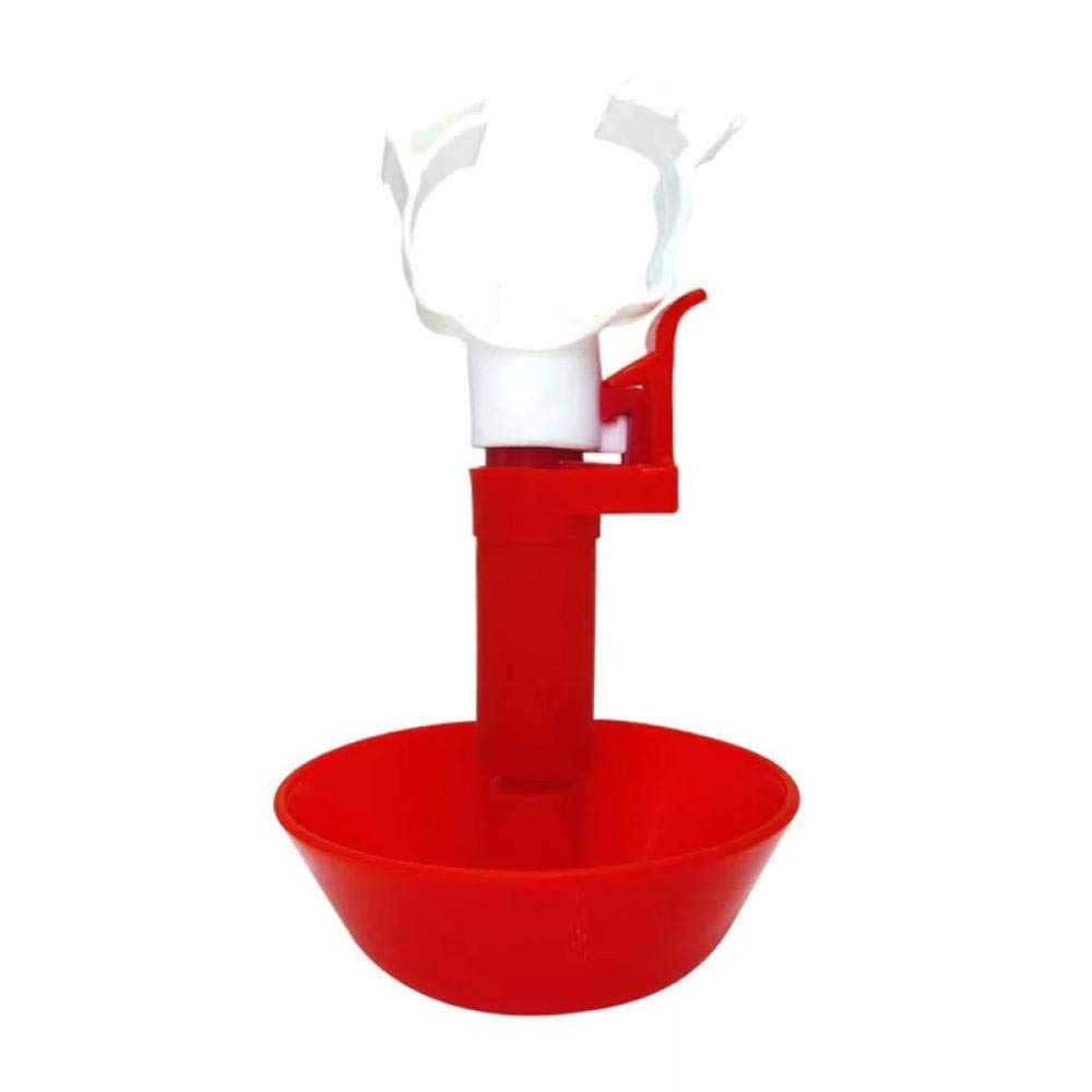Automatic Chicken Waterer Cups - 5 Sets Poultry Drinking Nipples for Birds, Quails & Chickens | Hanging Red Farm Drinker for Coops & Backyard Flocks | Perfect for Poultry Farms, Homesteads & DIY Chicken Coops